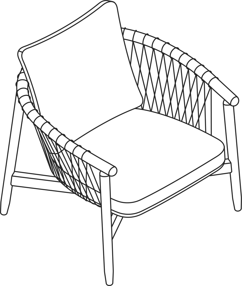 A line drawing - Crosshatch Chair