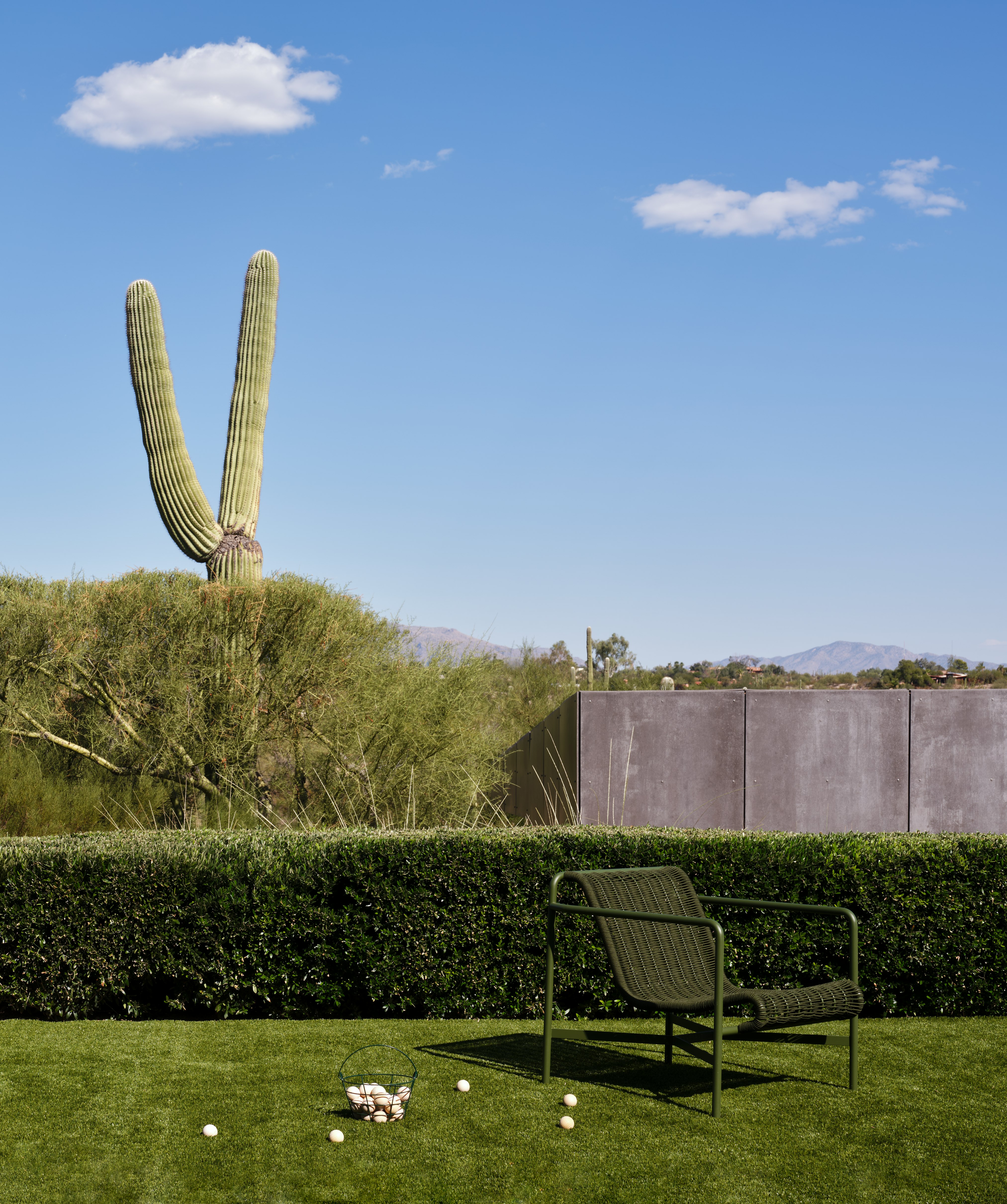 Palissade Cord Lounge Chair in Low Back Olive