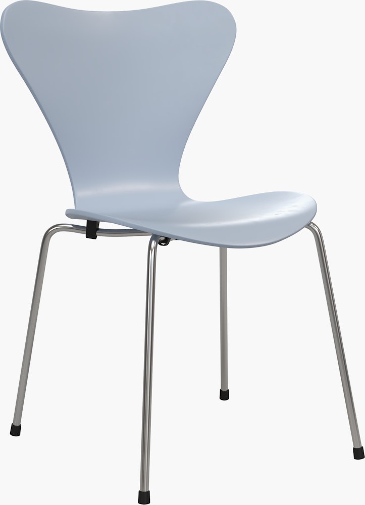 Series 7 Chair - Lacquered, 7:14 AM Blue, Chromed Steel