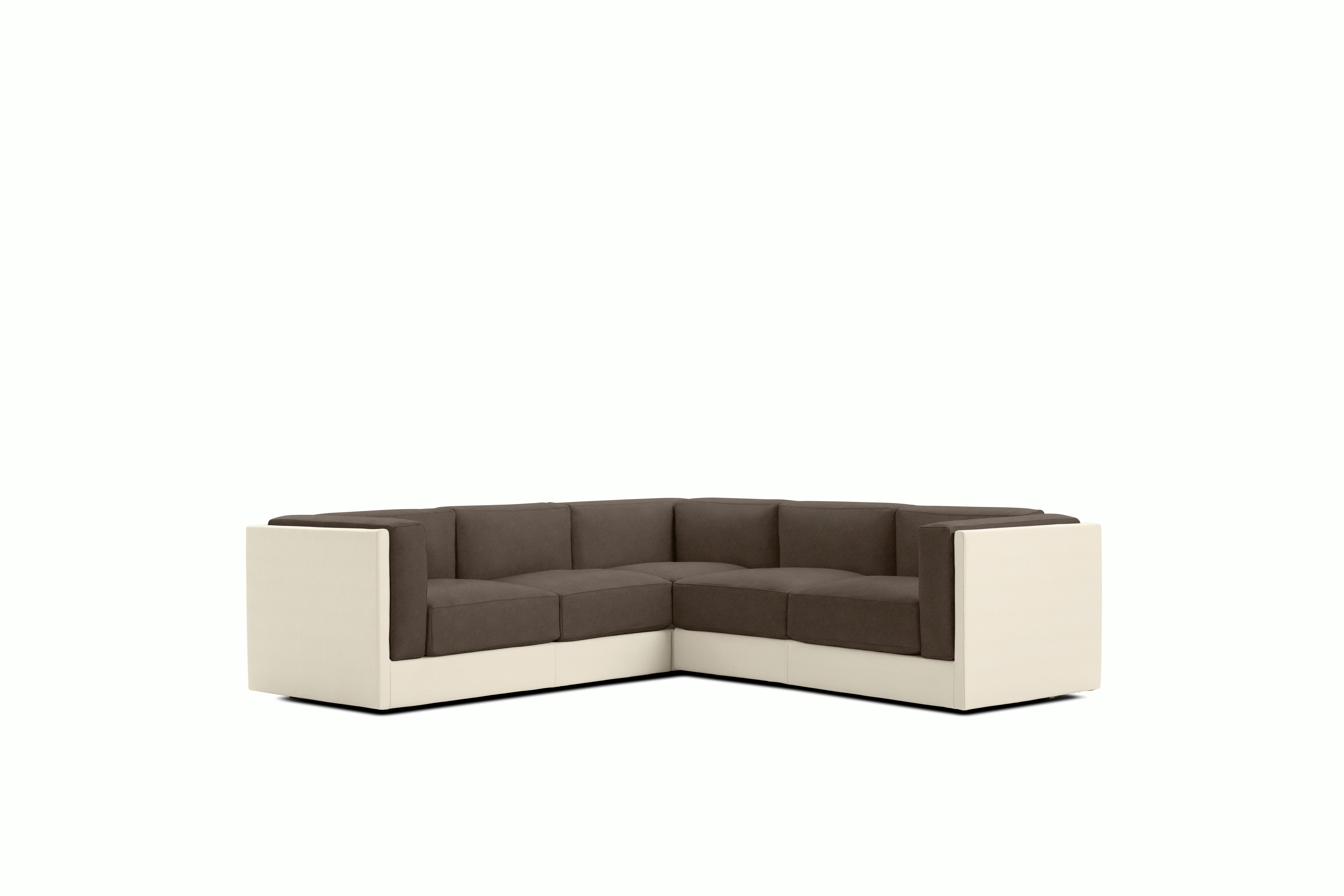Symme Corner Sectional - Leather Frame,  Prone Leather,  Lotus,  Pecora,  Chocolate