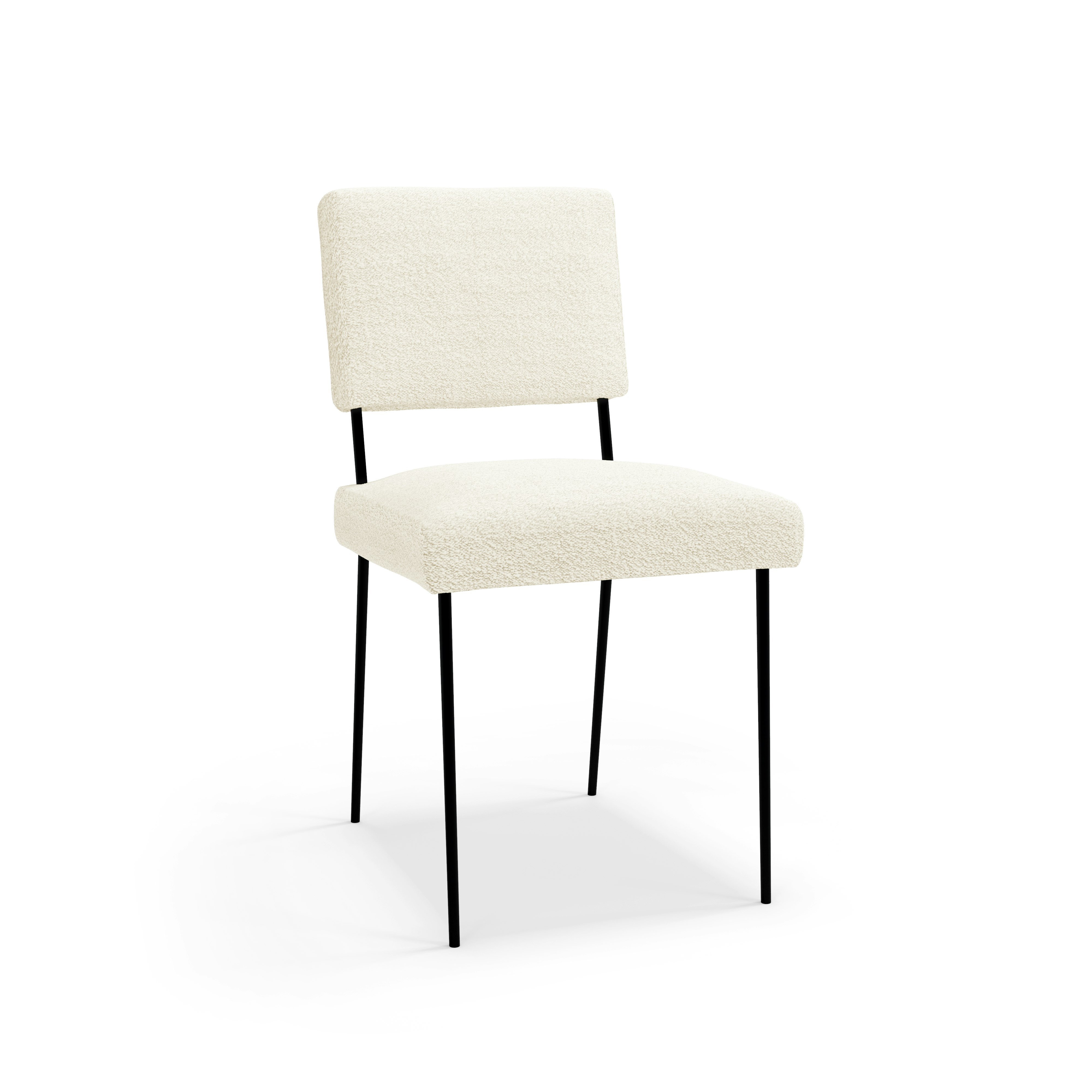 An M-Chair in Karakorum: Ivory with black legs viewed from an angle.