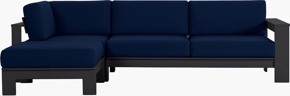 Pepin Sectional with Chaise - left,   black,  navy-blue