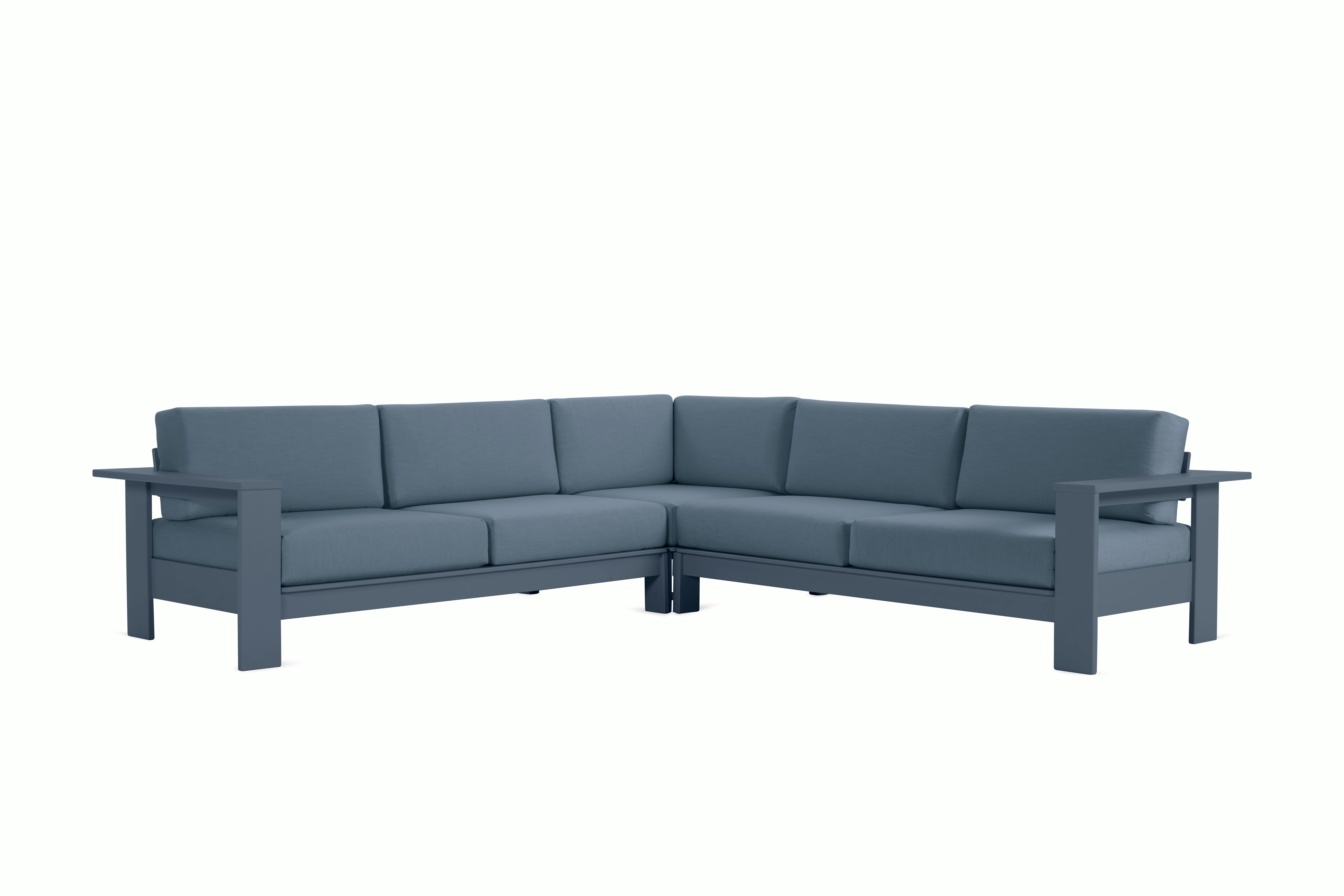 Pepin Corner Sectional - ash-blue,   haze