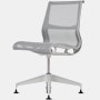 Setu Side Chair - No Arms,  Intercept,  Mineral,  Mineral,  Silver Alloy,  Glide