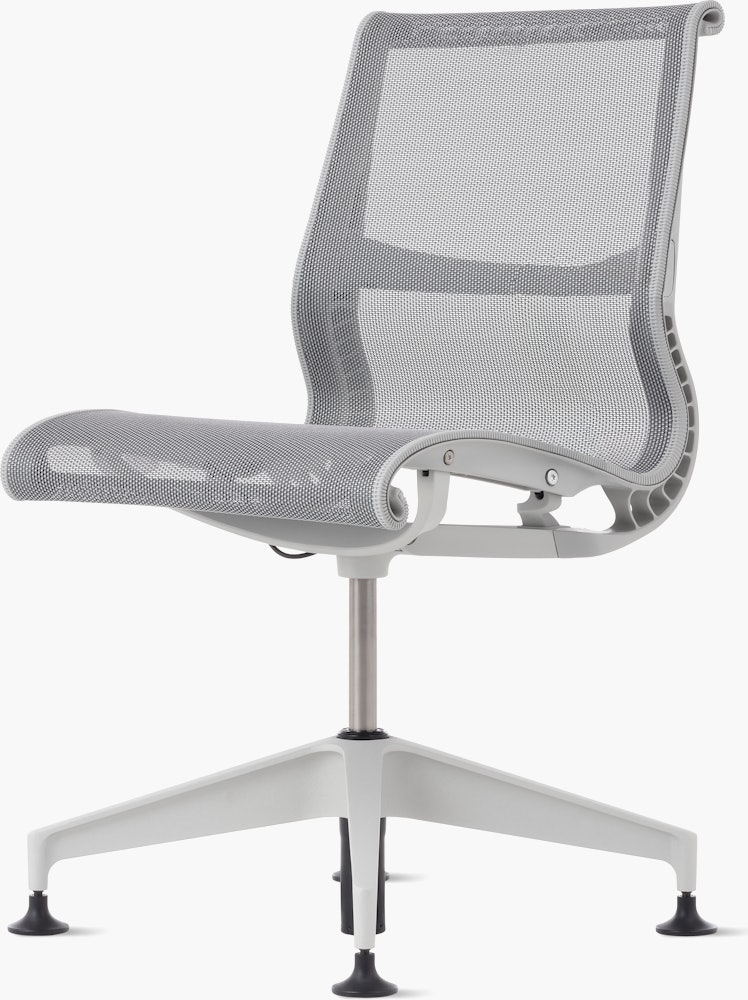 Setu Side Chair - No Arms,  Intercept,  Mineral,  Mineral,  Silver Alloy,  Glide