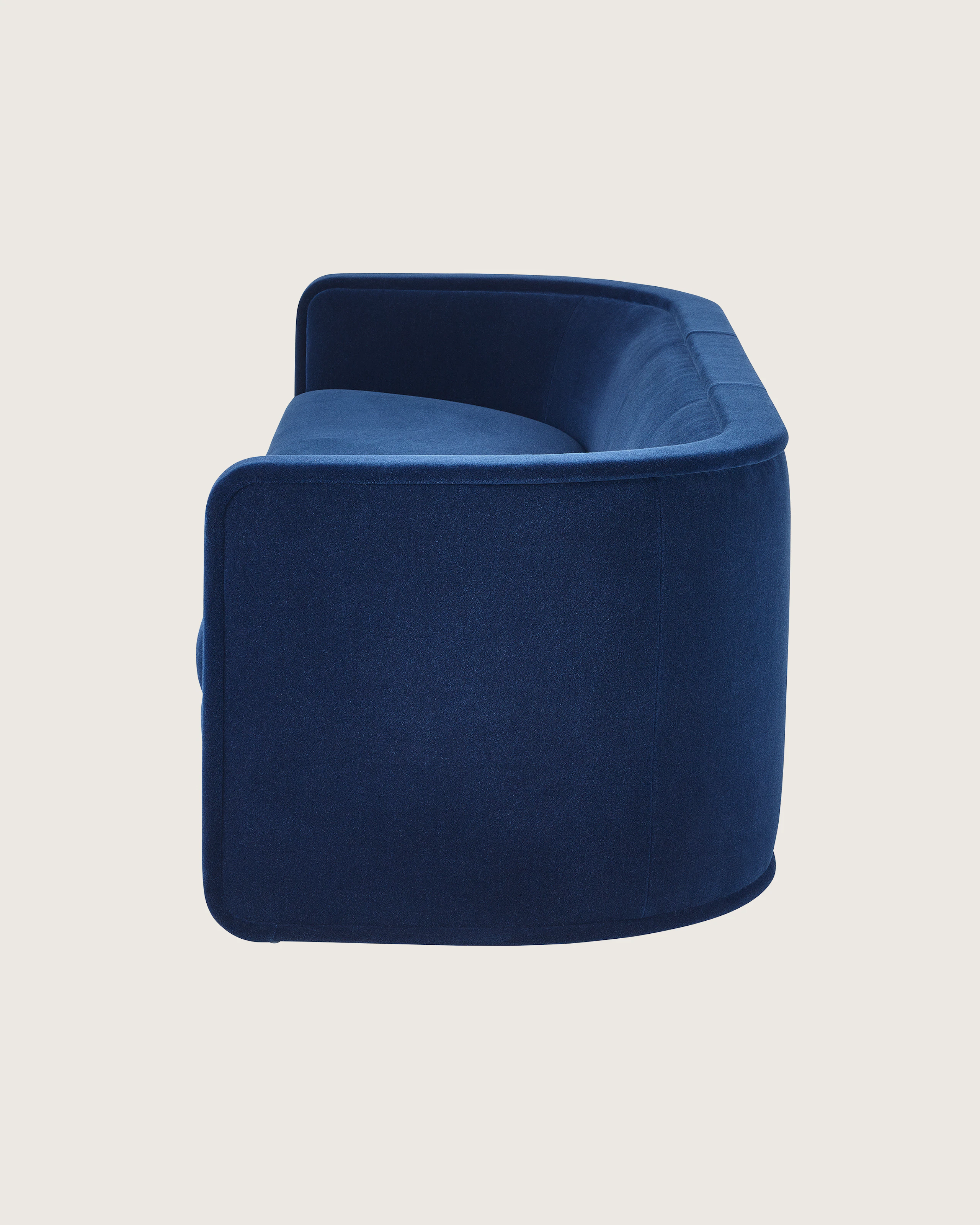 U-Series Sofa upholstered in Maharam Mohair Supreme League.
