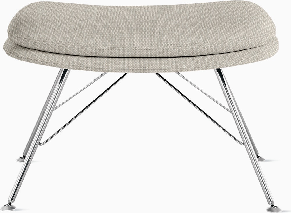 Striad Ottoman - Mode,  Shell,  Wire,  Trivalent Chrome