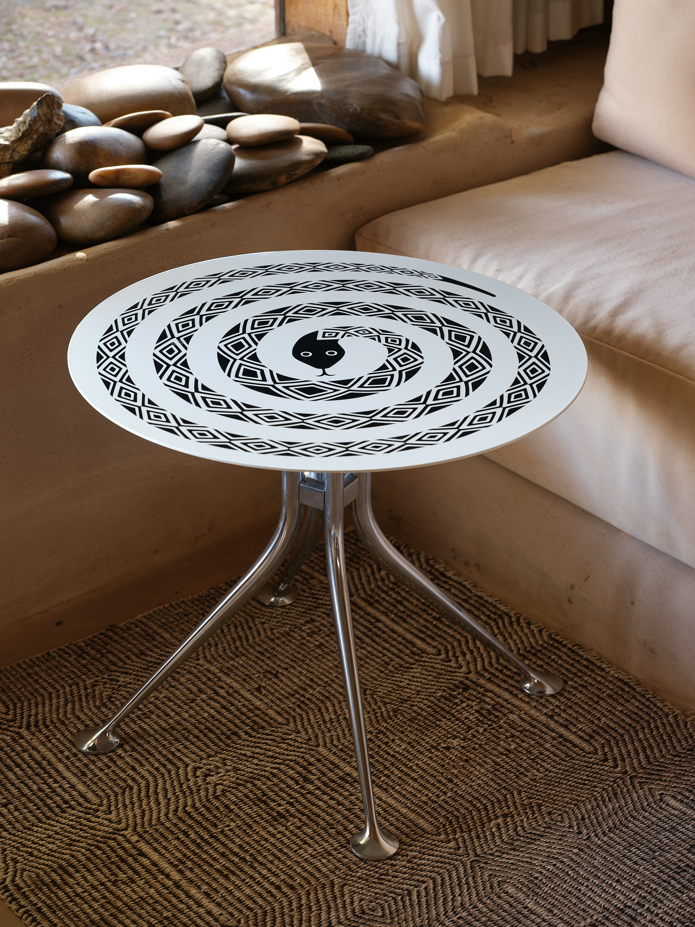 A Girard Snake Table pictured inside the Georgia O'Keeffe house in New Mexico.