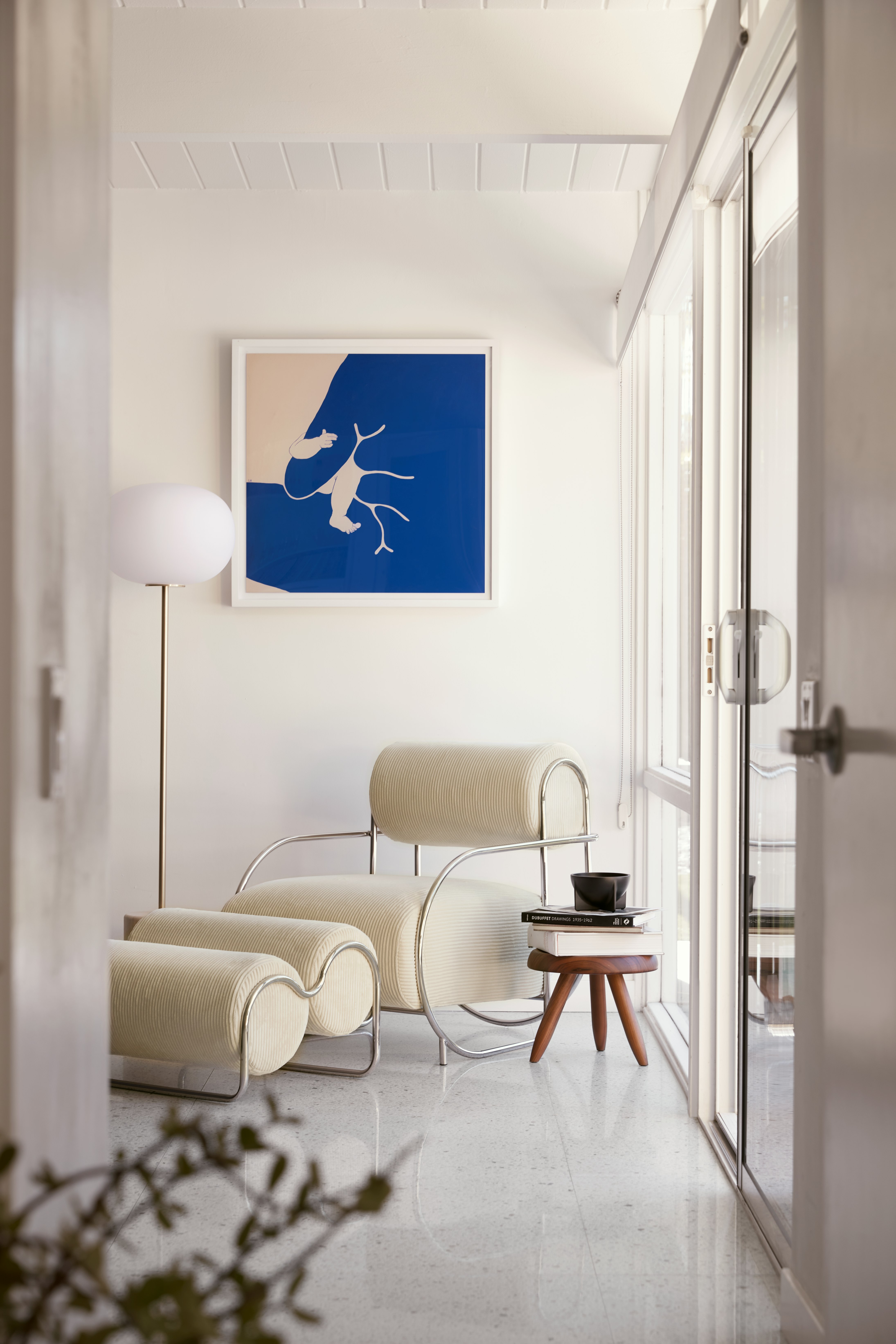 Chromeo Chair and Ottoman