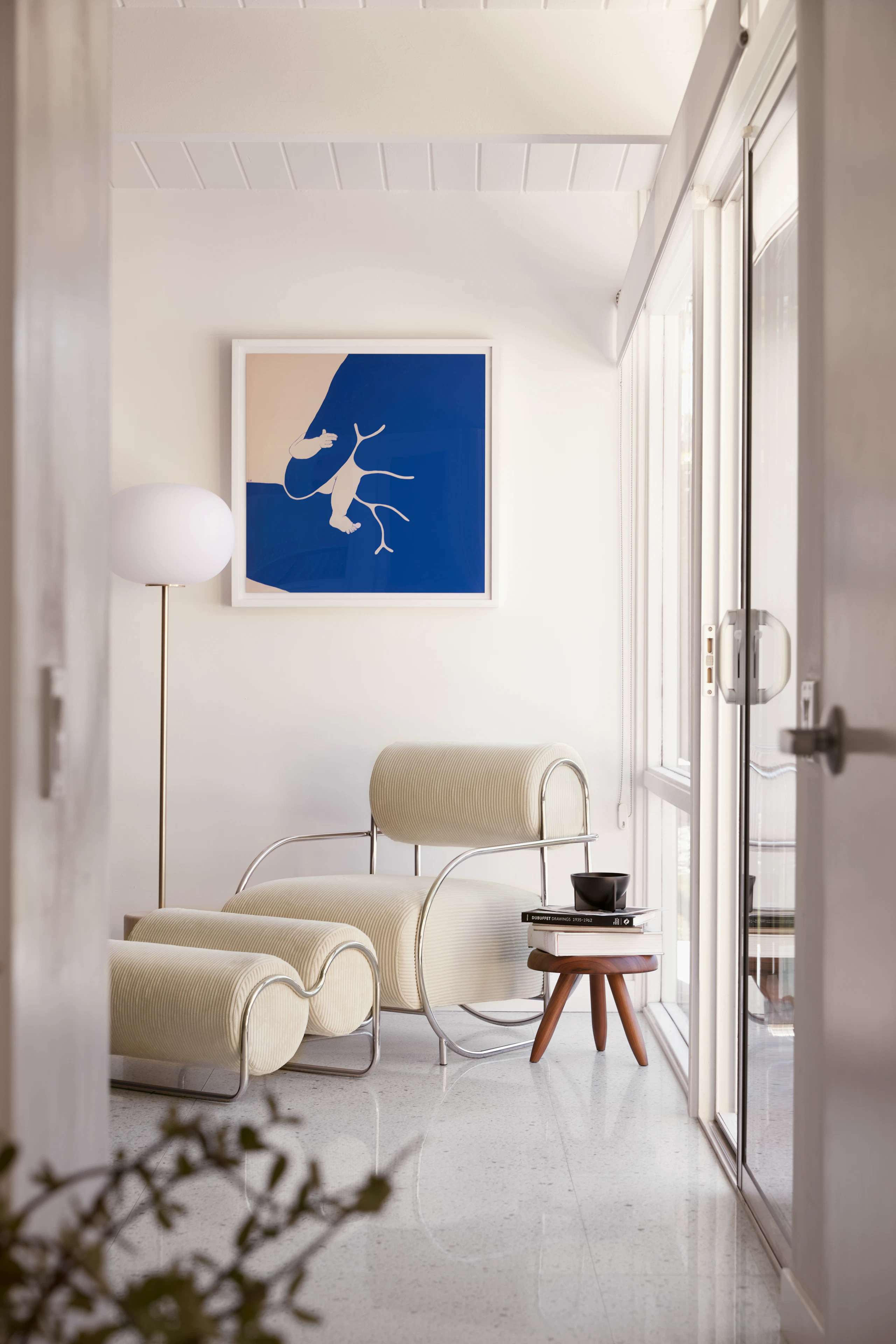 Chromeo Chair and Ottoman
