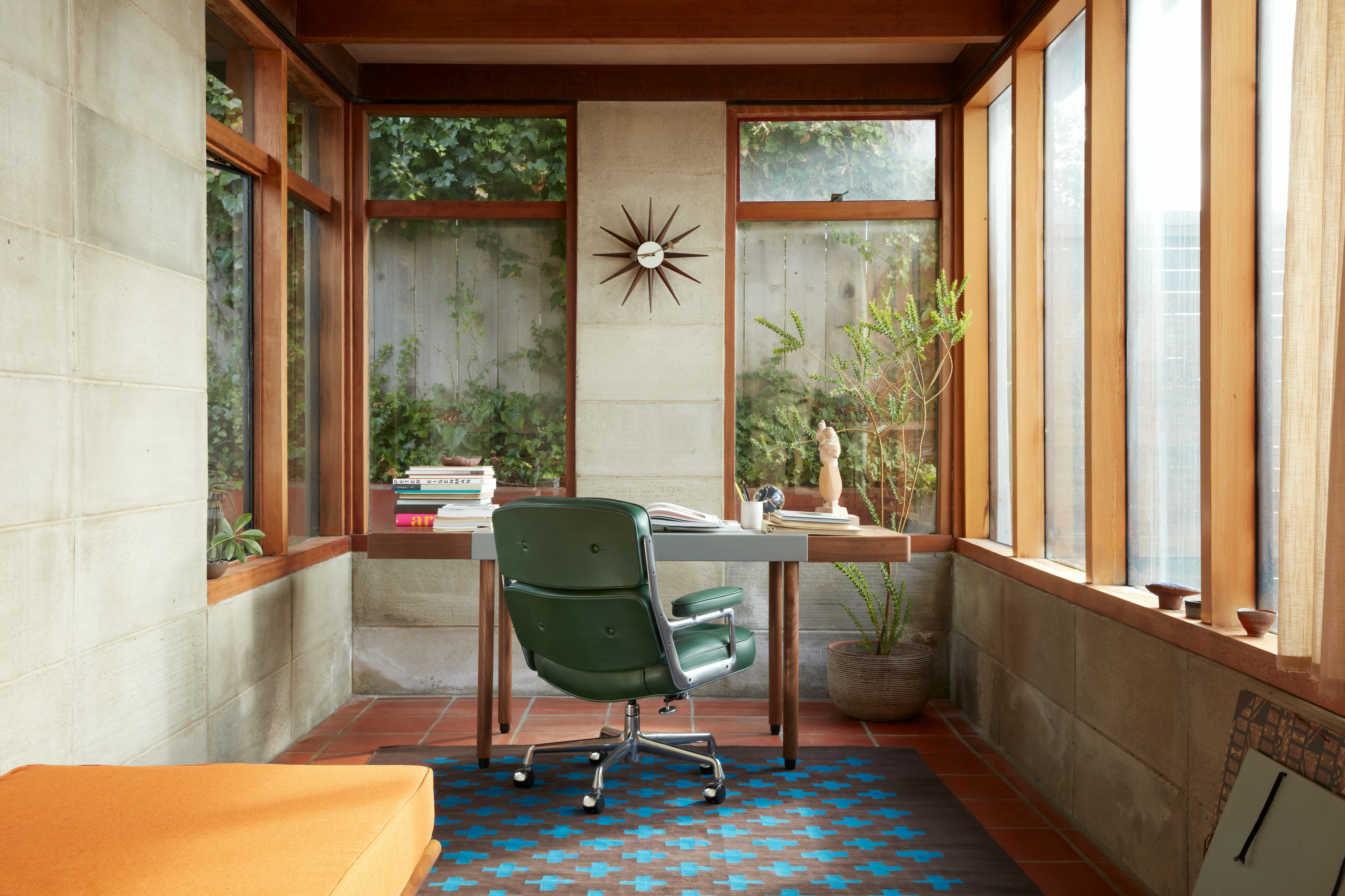 New Canaan Leatherwrap Sit-to-Stand Desk