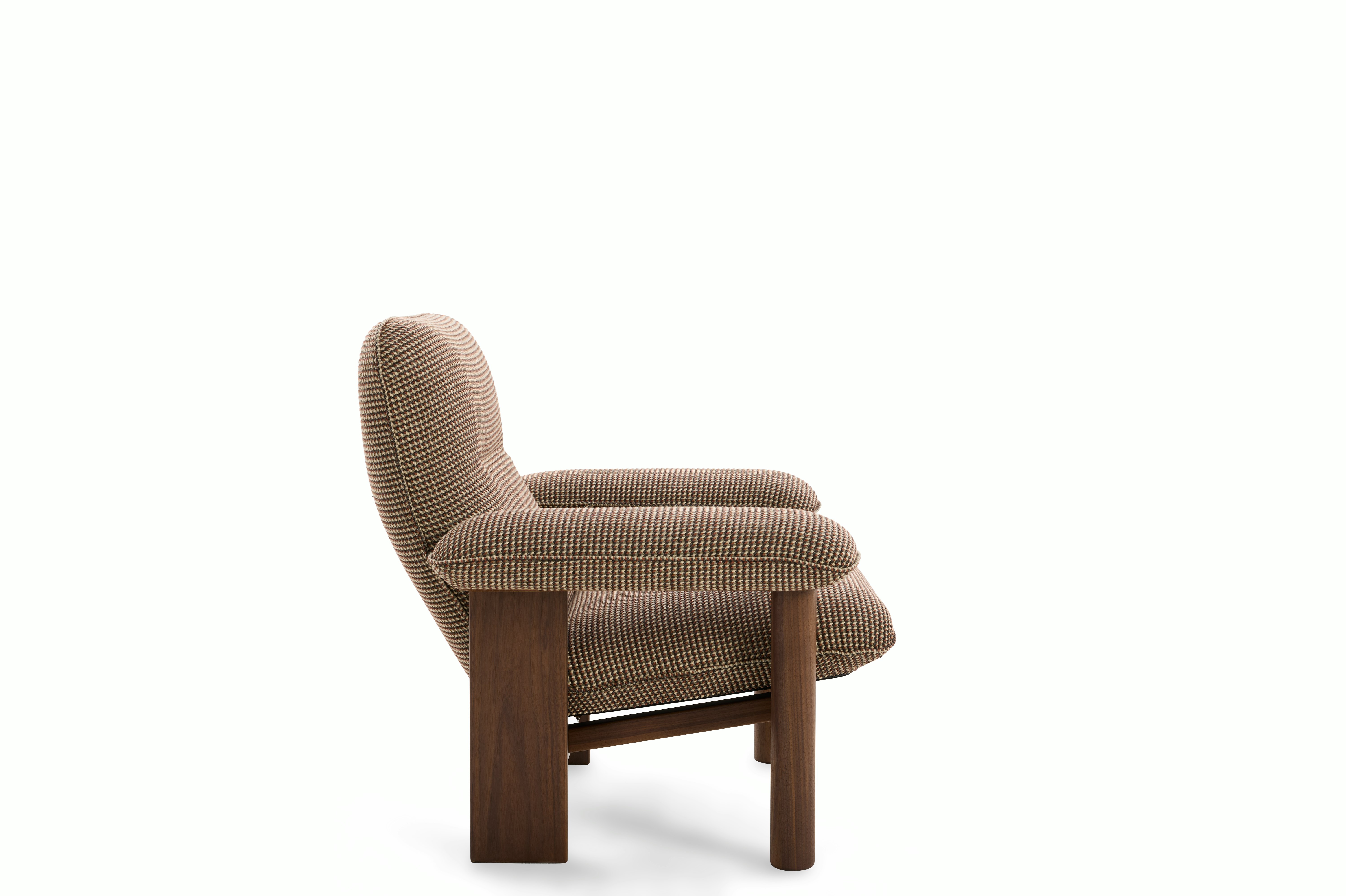Brasilia Lounge Chair - High Back, Oxbow, Tilage, Walnut