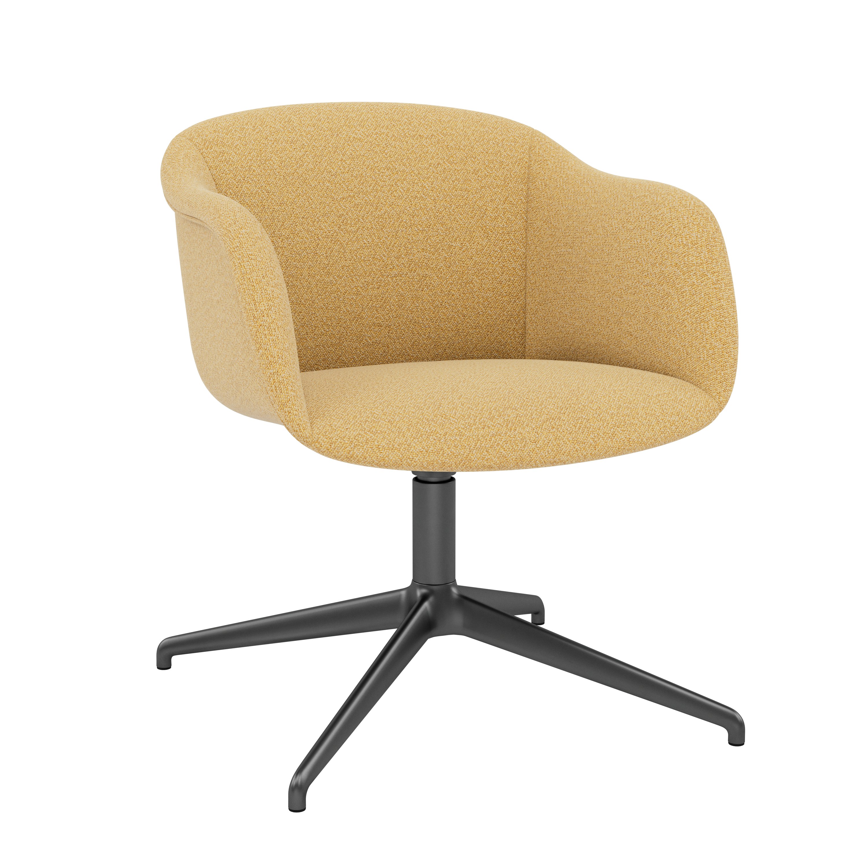 Fiber Soft Armchair - Swivel, Anthracite Black, Ecriture, 410