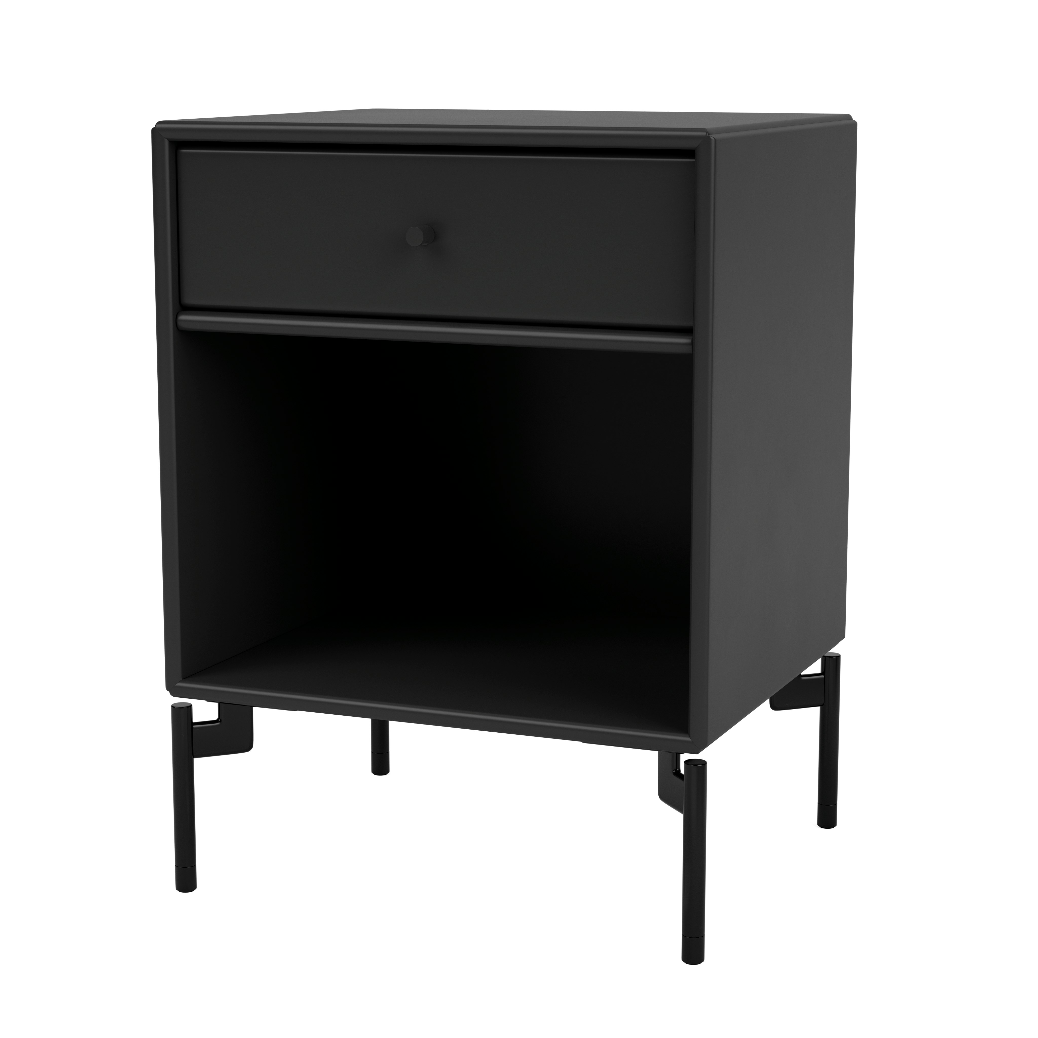 Dream Bedside Table - Black, Black Legs