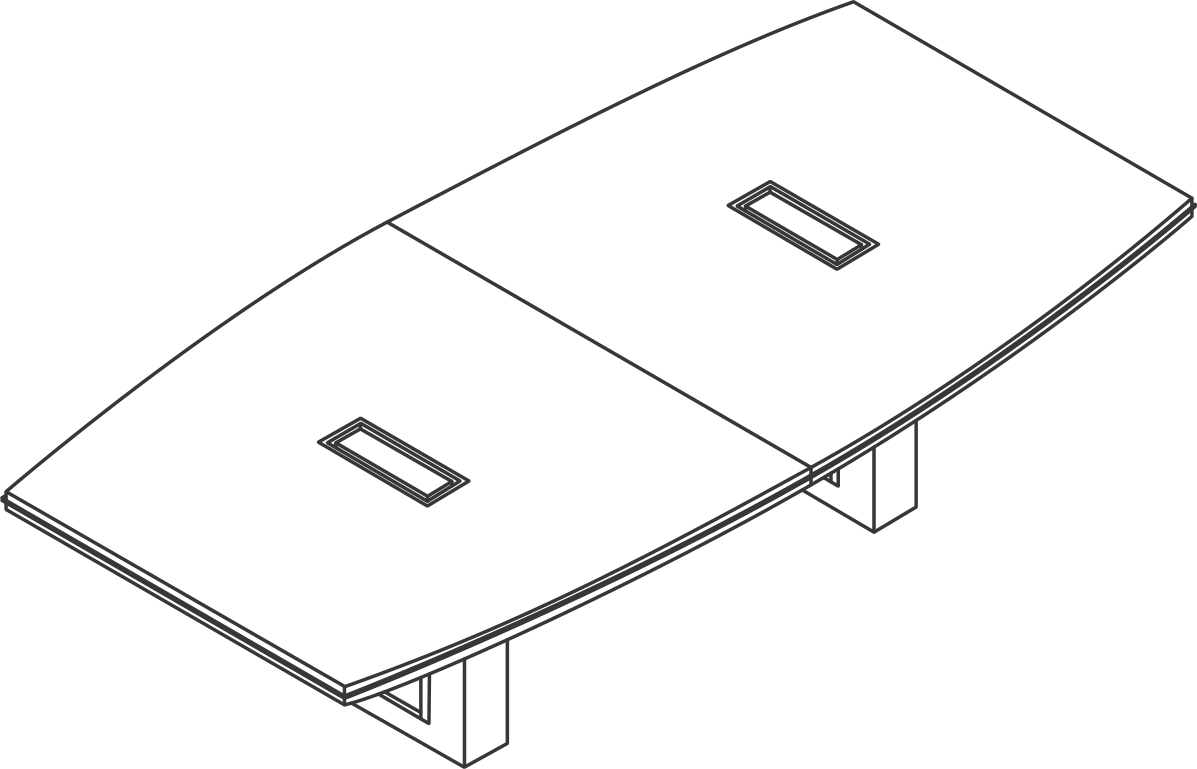 A line drawing - Highline Fifty Conference Table | Boat