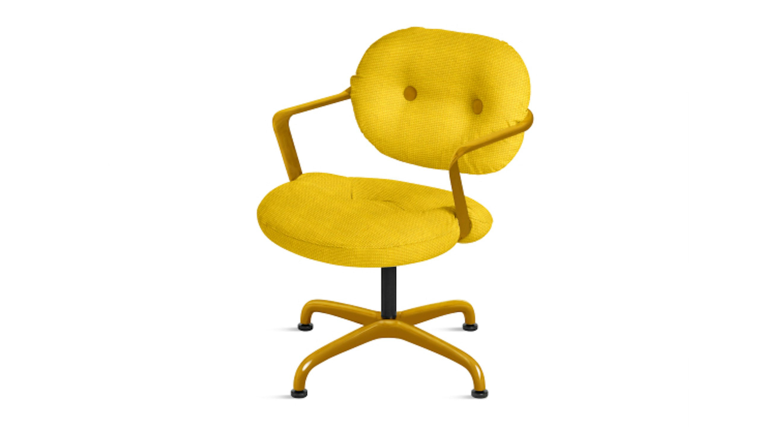 Yellow Morrison Hannah Chair by Knoll.