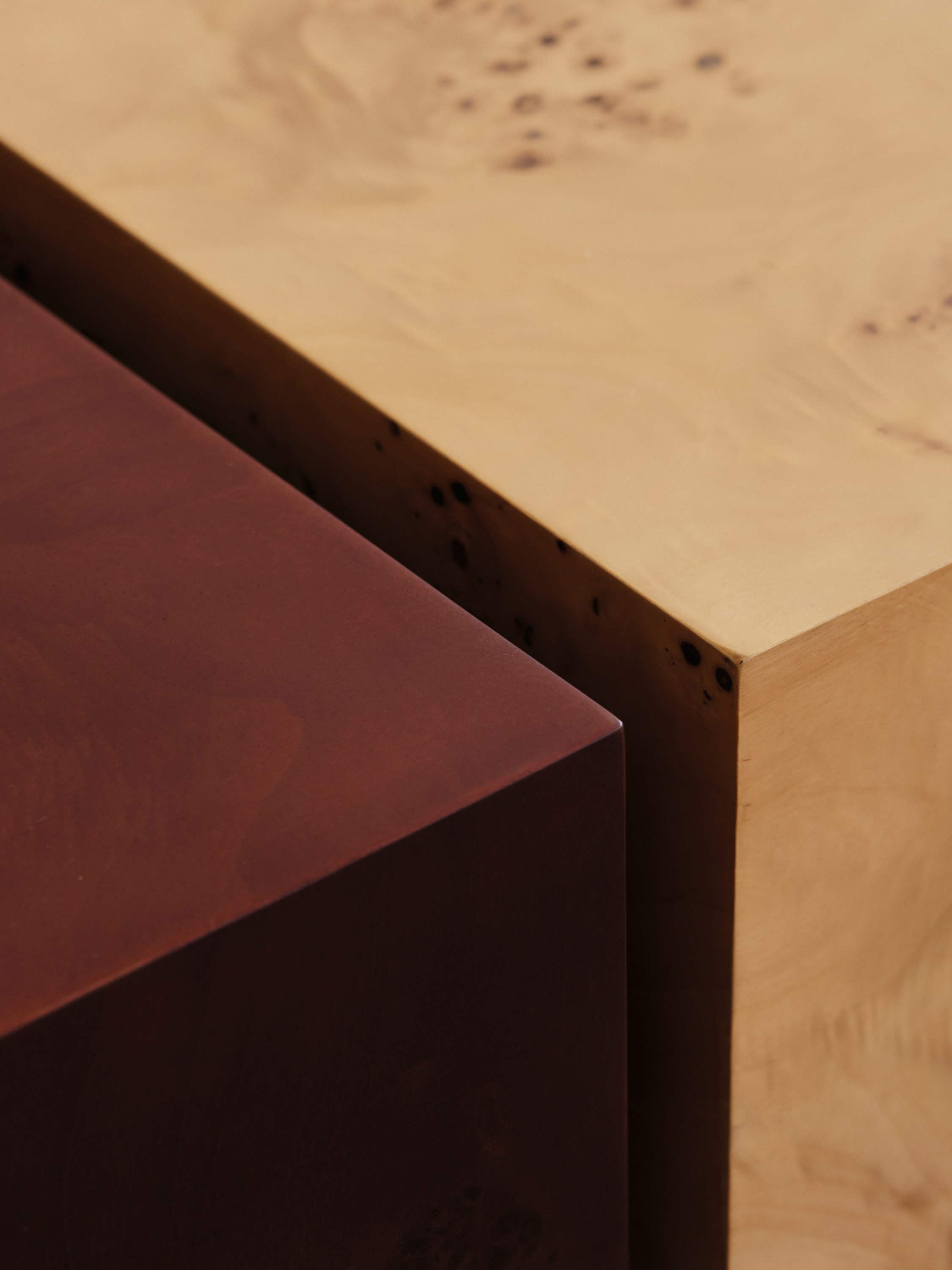 Burl Storage Coffee Table