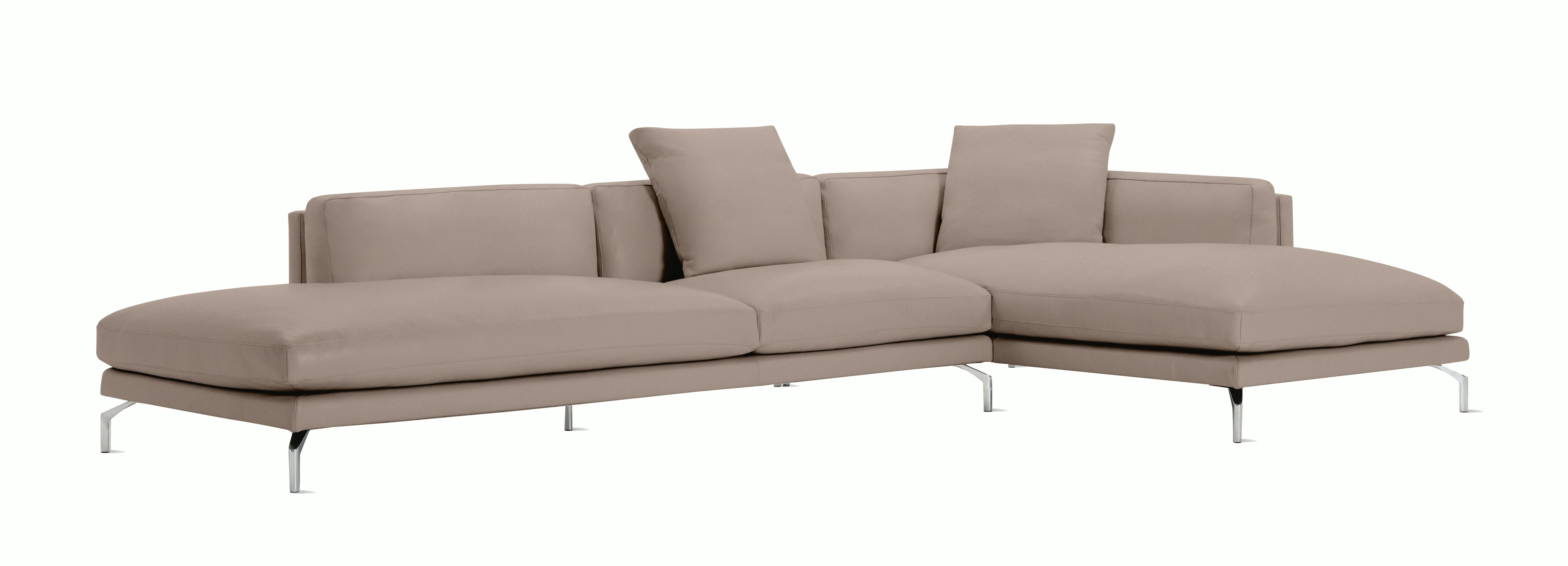 Como Open Sectional, Leather