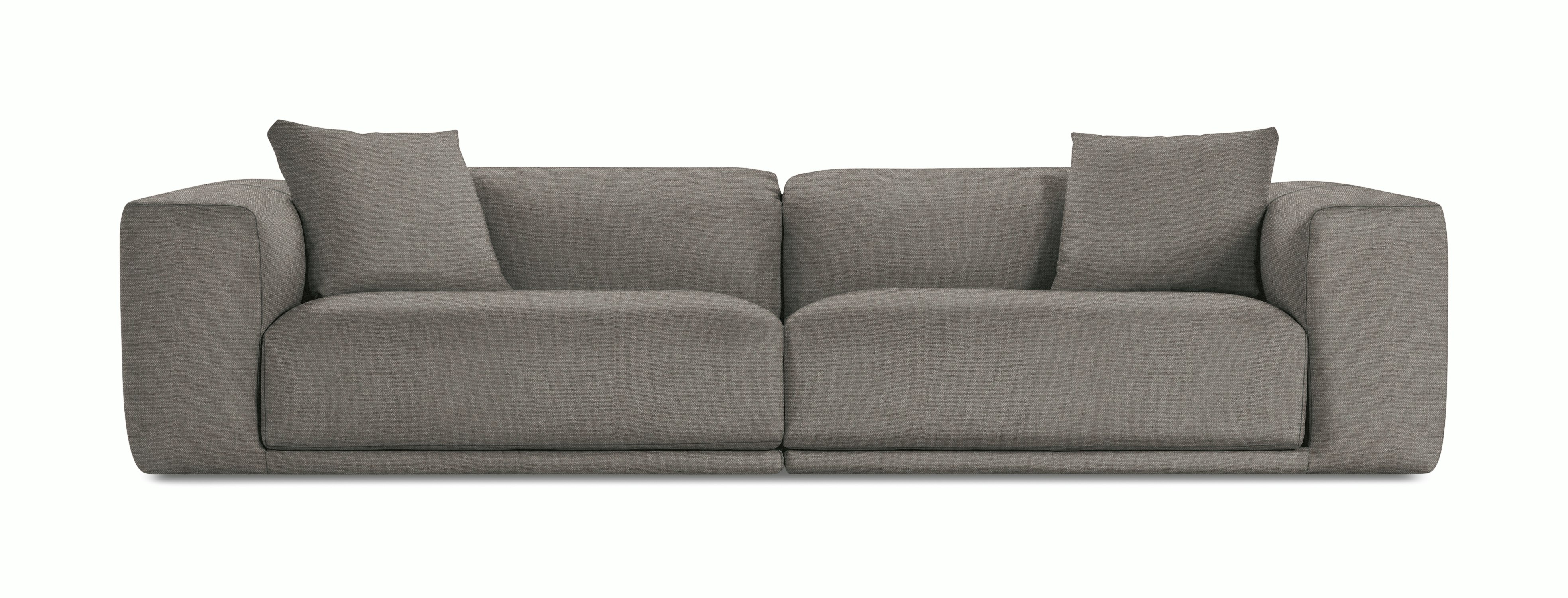 A Kelston Sofa in 047 Plutonic viewed from the front.