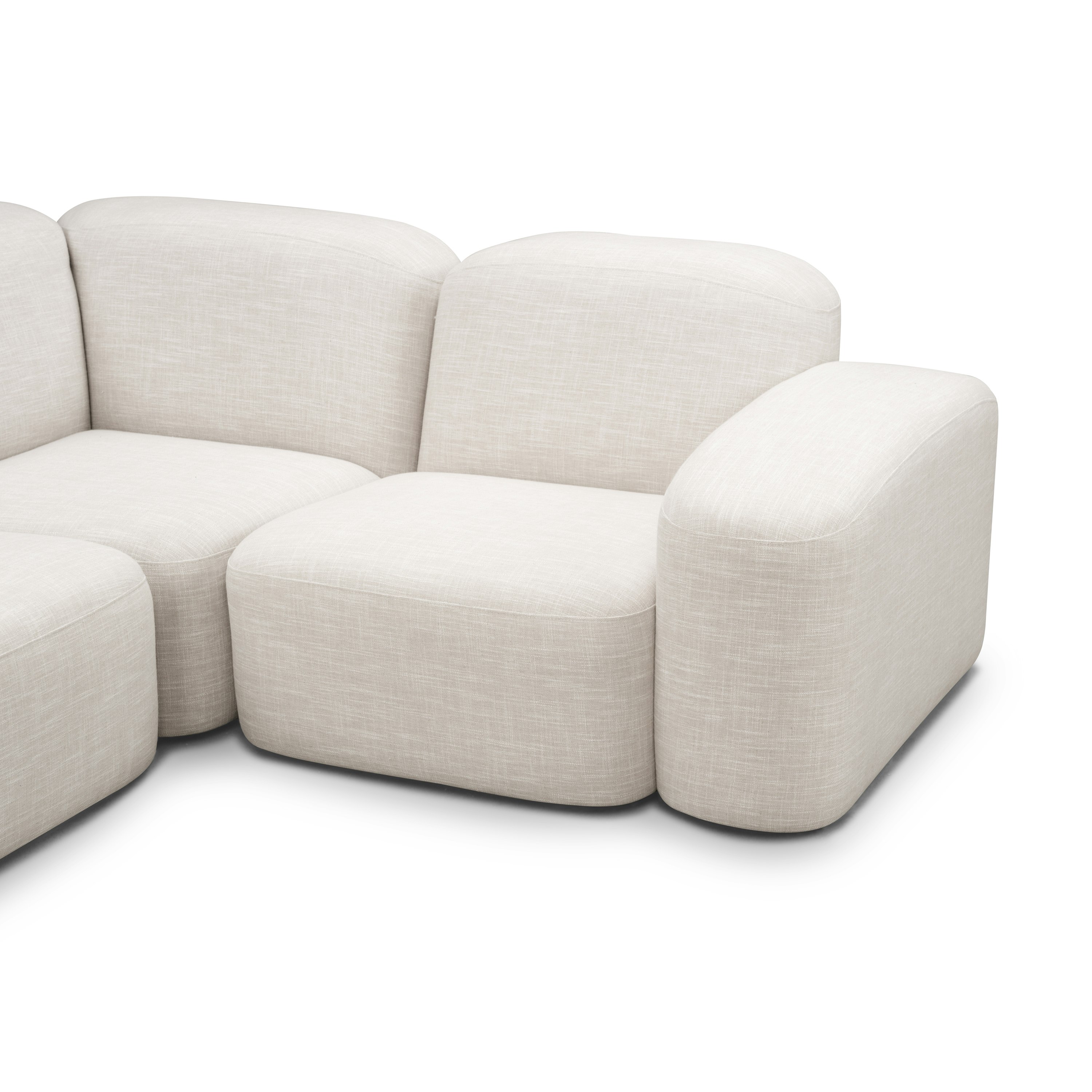 Muse Corner Sectional Chaise - Five Seat, Byron, Oyster, LAF