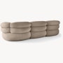 Biboni Sofa - Three Seater, Solid Sublime, Greige