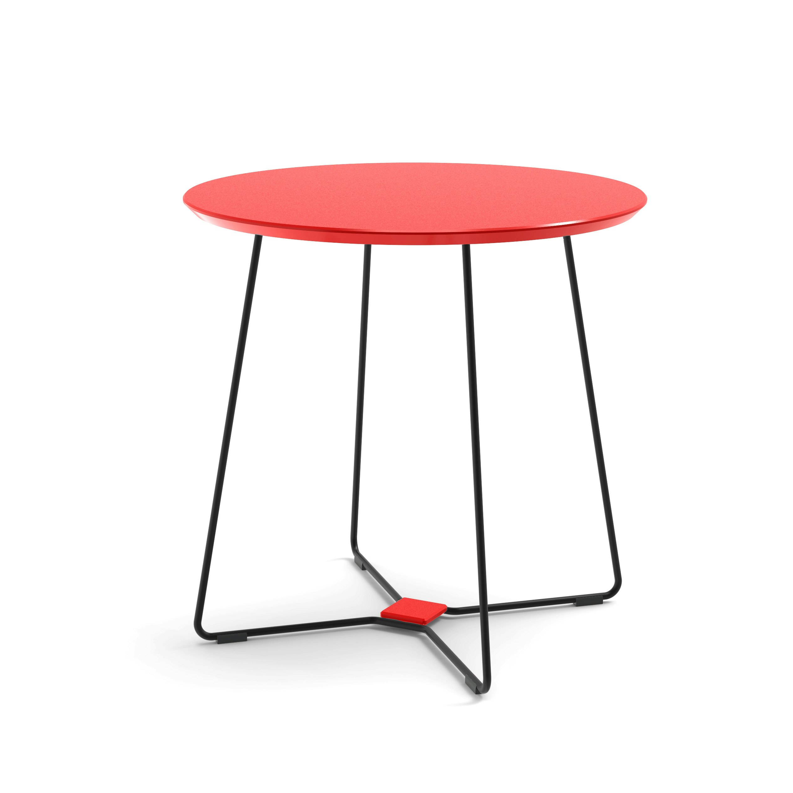Keene Dining Table - Apple Red, Black