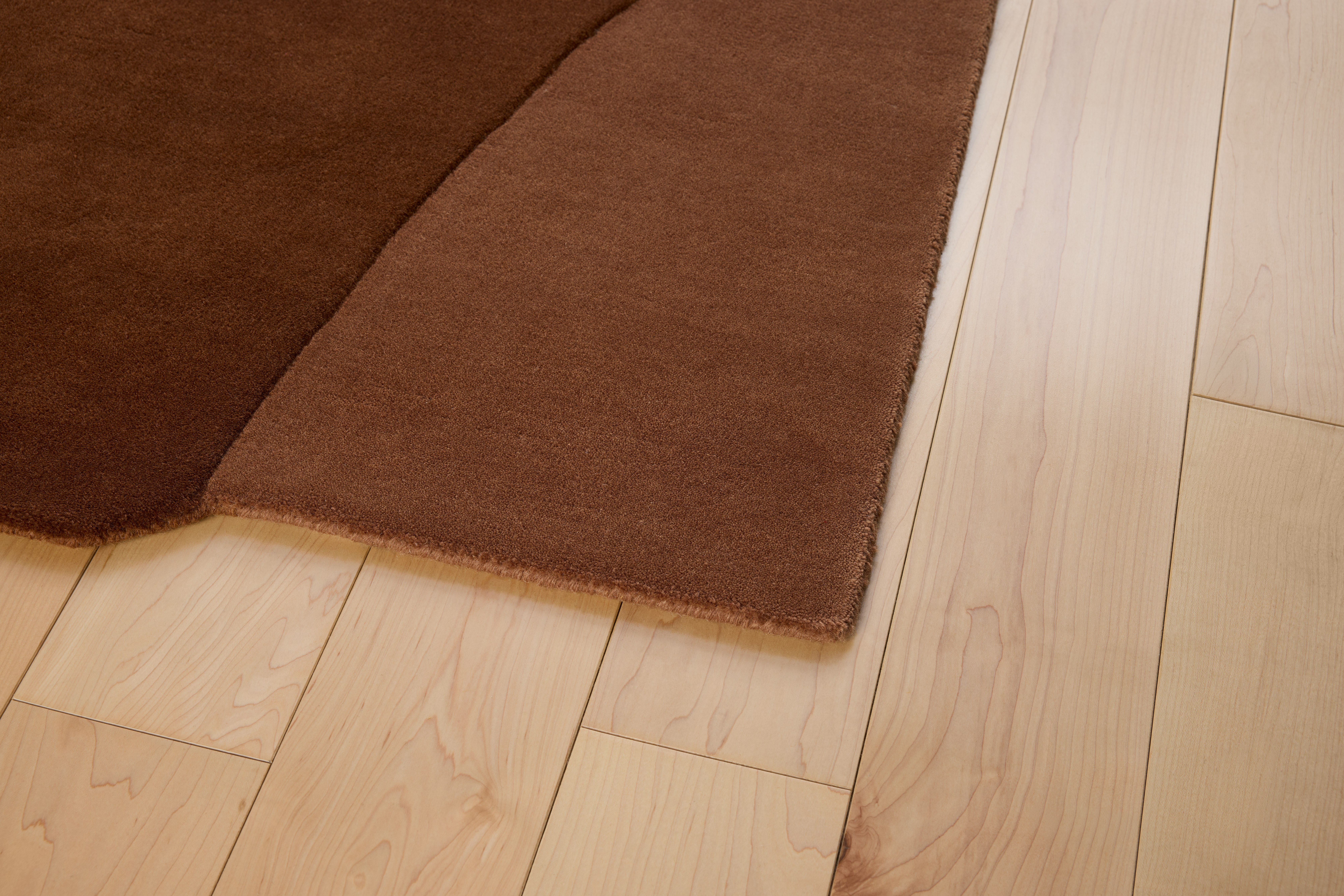 A detailed look at Stem Rug in Burgundy.