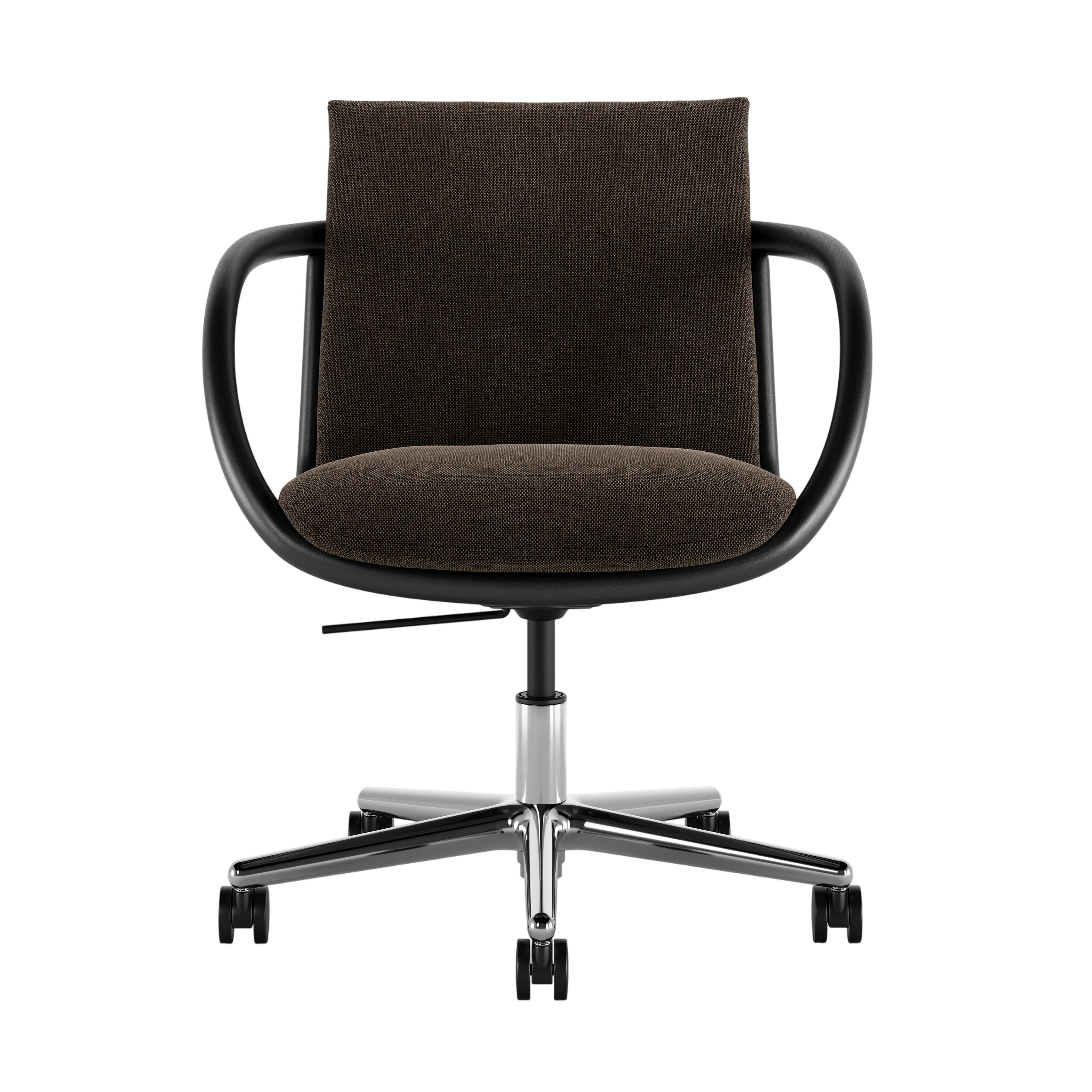 Full Loop Task Chair - Mode Hollow,  Ebony,  Polished Aluminum