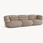 Biboni Sofa - Three Seater, Solid Sublime, Greige