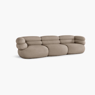 Biboni Sofa - Three Seater, Solid Sublime, Greige Biboni Sofa - Three Seater, Solid Sublime, Greige