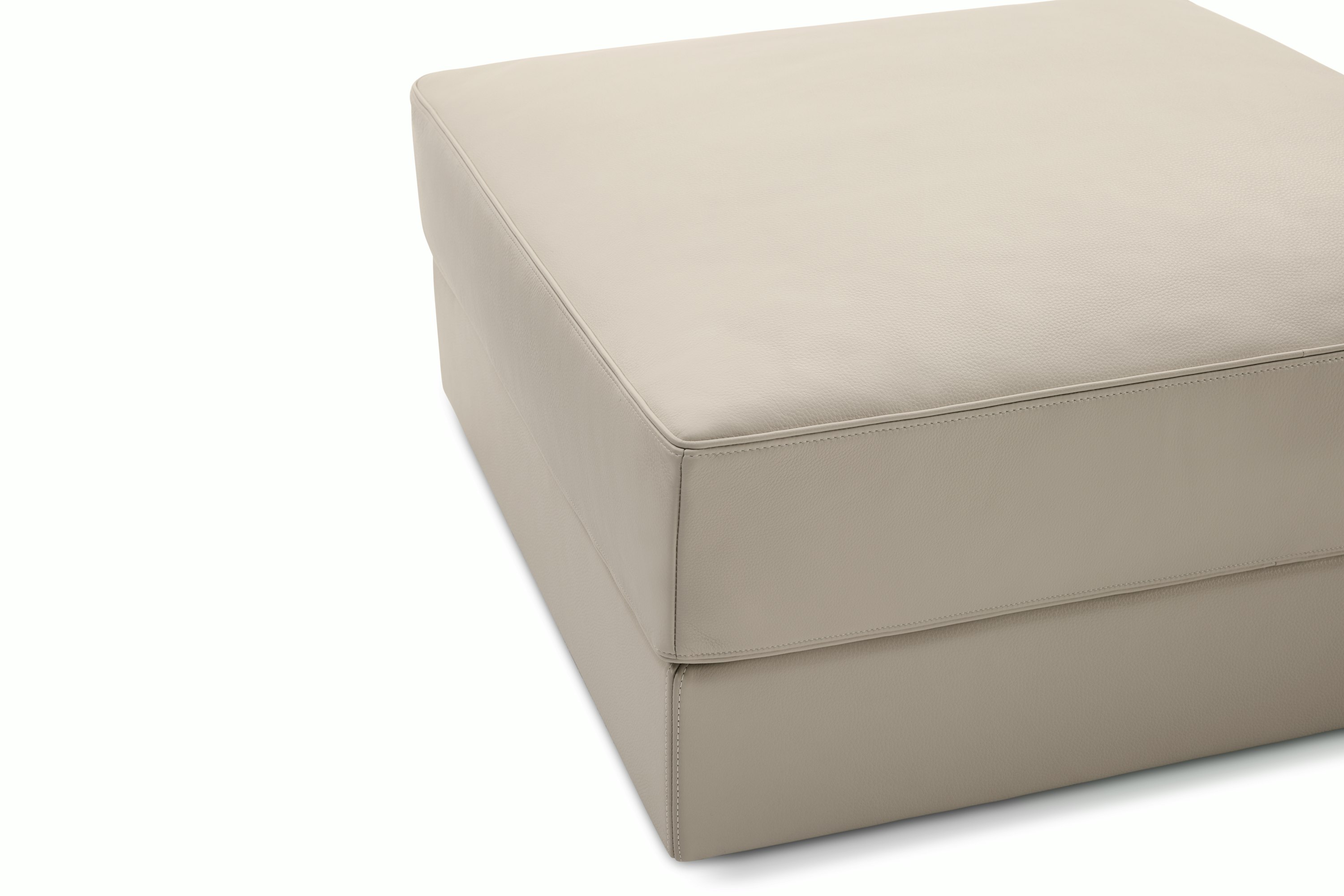 Symme Ottoman - Leather Frame