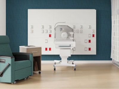 Pediatric room, special care nursery, with Consoul Reclining Glider Chair