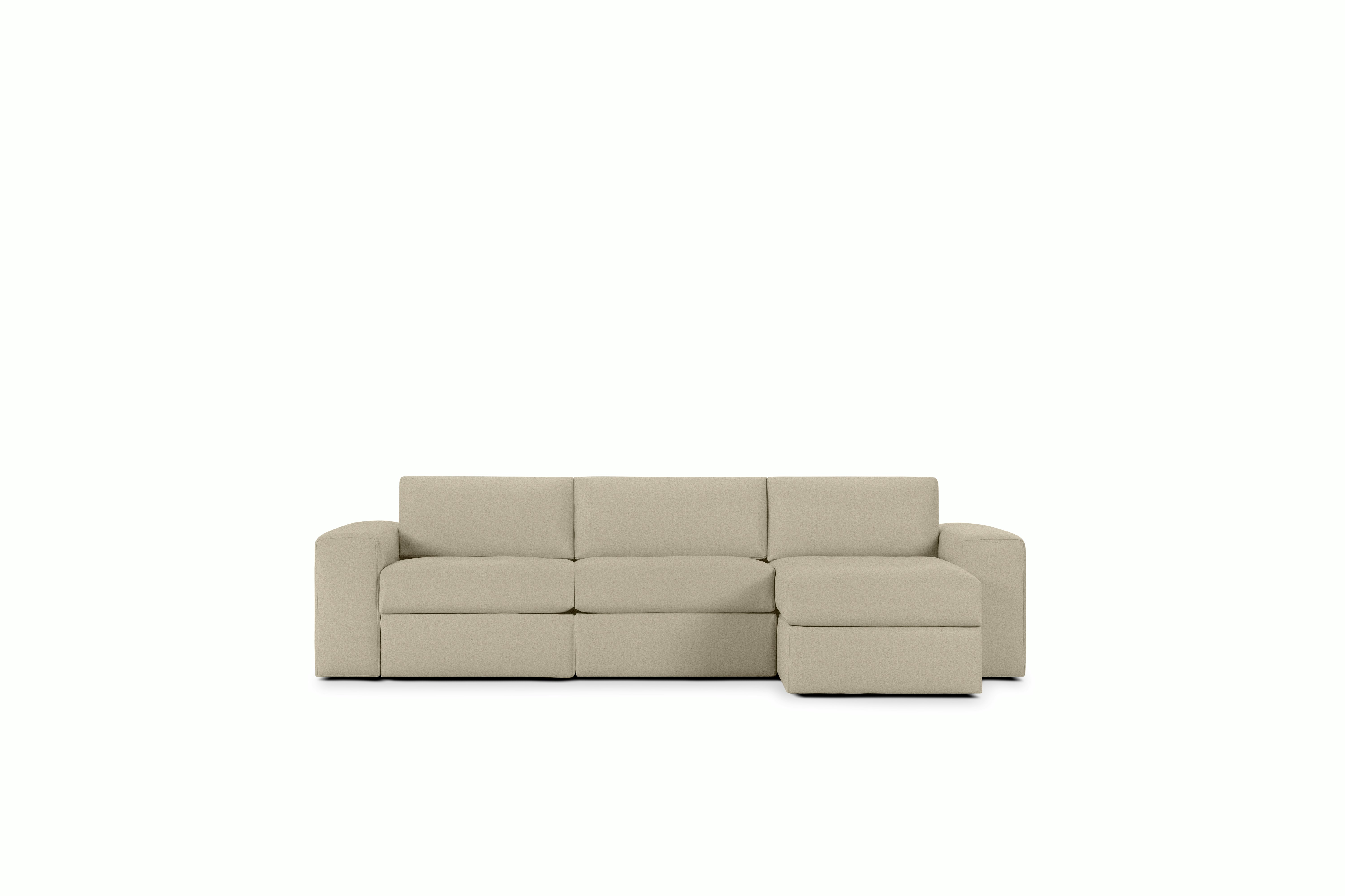 Irvin Sectional Chaise - Right,  Pecora,  Cream