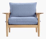 Terassi Lounge Chair - Concord Stripe,  Gecko, FSC Certified Terassi Lounge Chair - Concord Stripe,  Gecko, FSC Certified