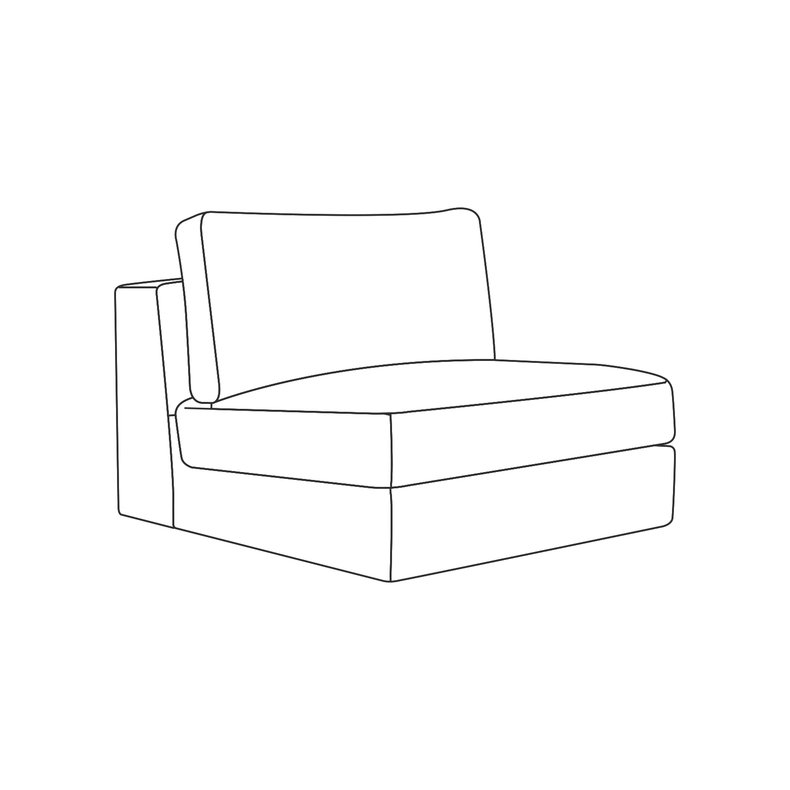 Armless - 1" Block Leg