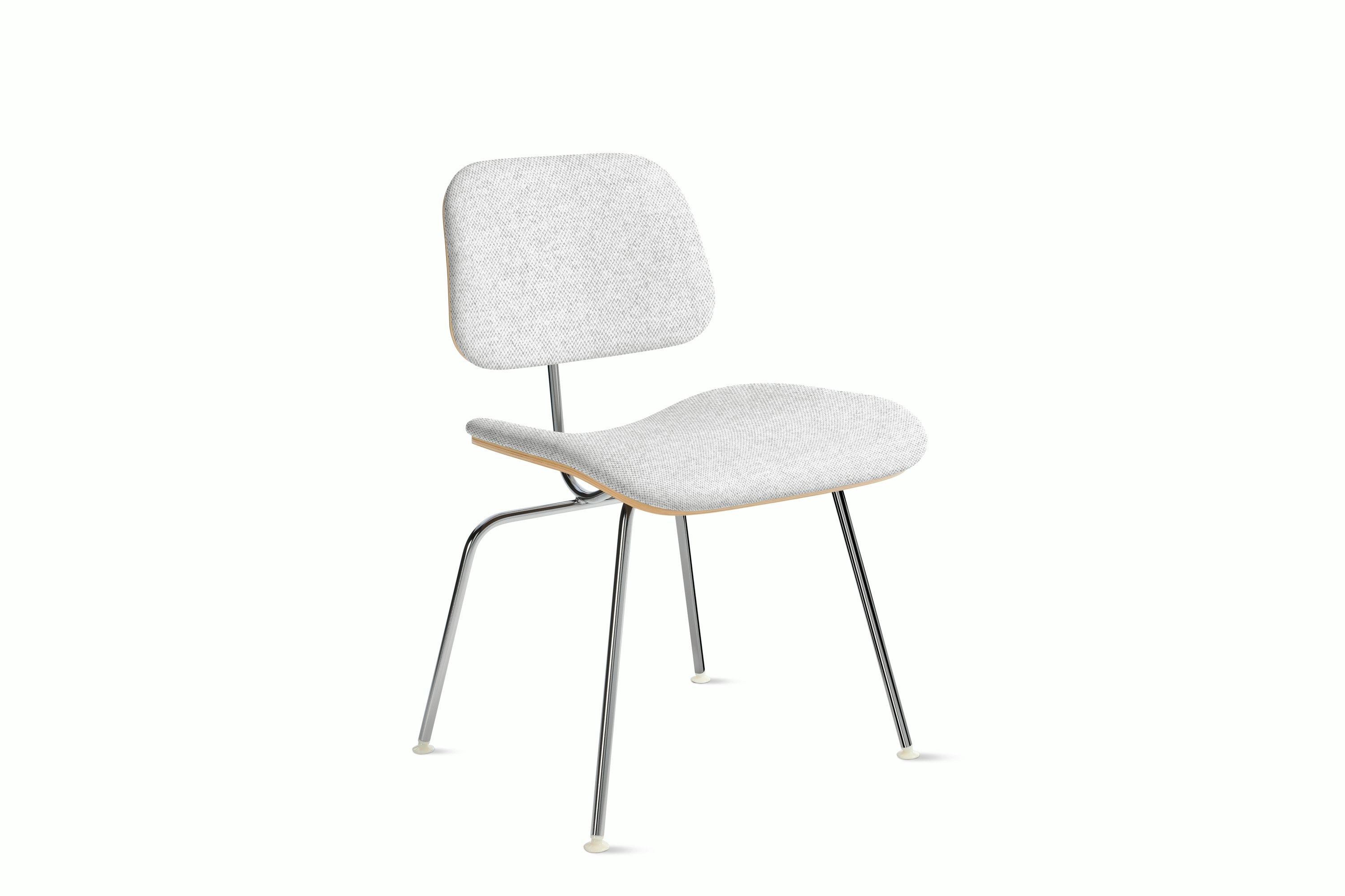 Eames Molded Plywood DCM - Upholstered, Walnut, Luce, Relic, Trivalent Chrome