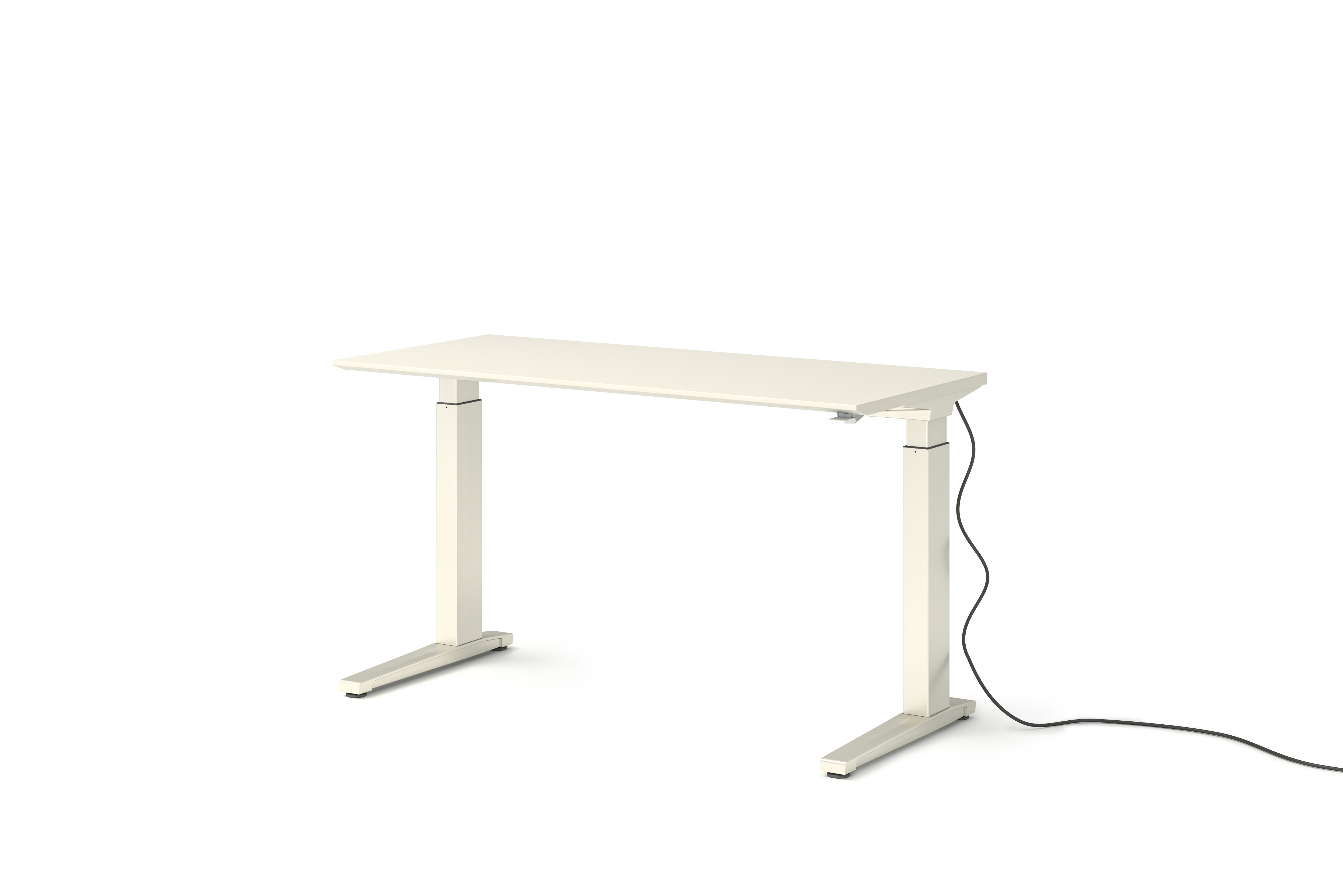 Renew Sit-To-Stand Desk - 23x52,  White Laminate White,  Standard Power