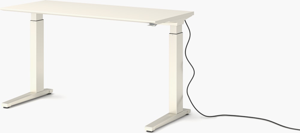 Renew Sit-To-Stand Desk - 23x52,  White Laminate White,  Standard Power