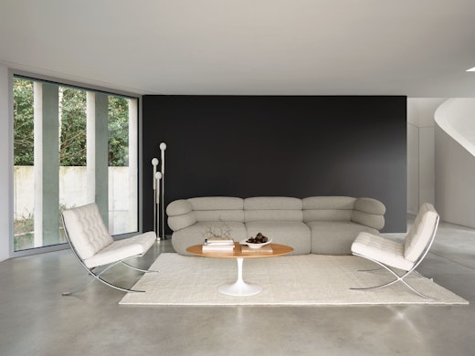 Biboni Sofa Barcelona Chair Saarinen Coffee Table