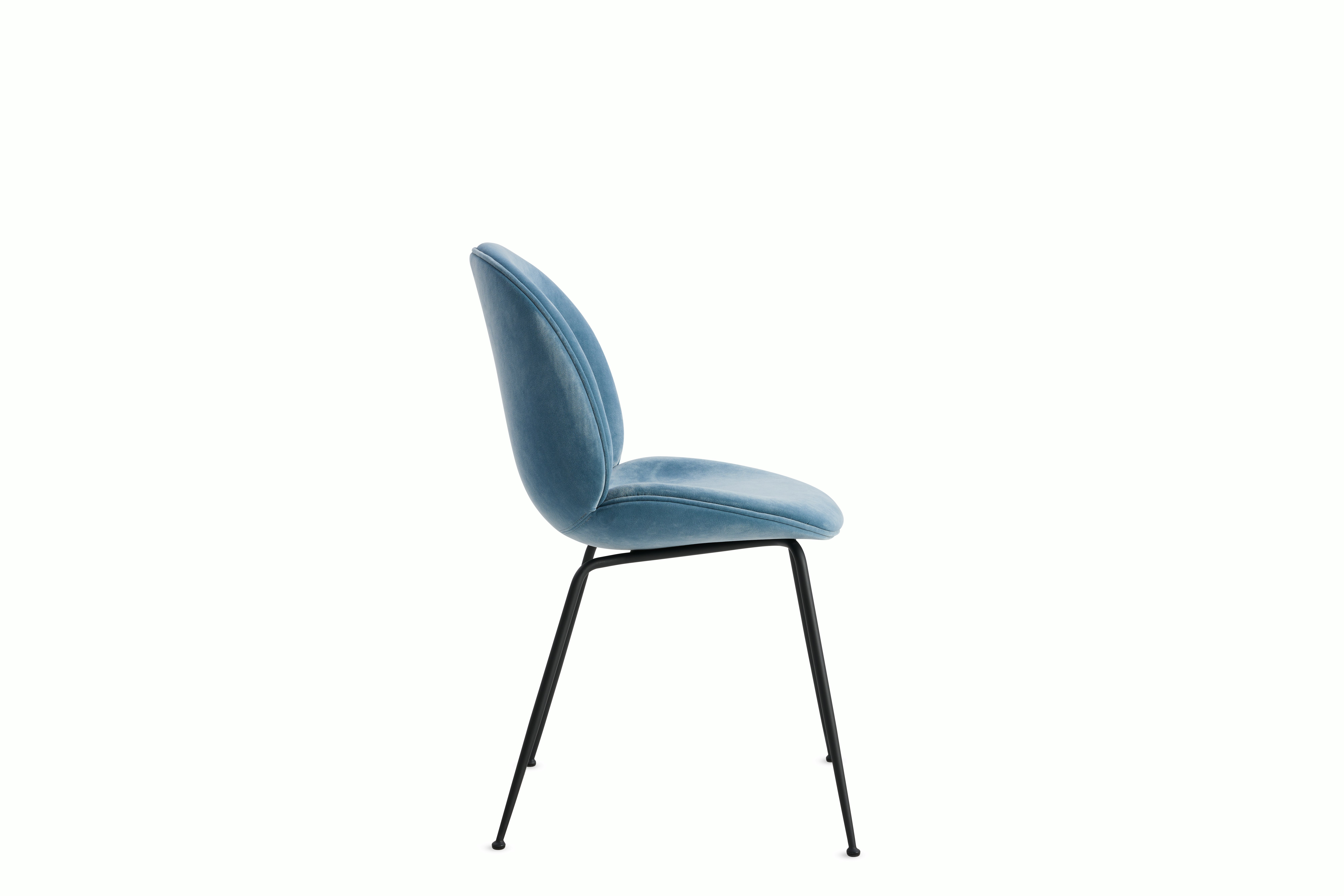 Beetle Side Chair - soft blue,  black