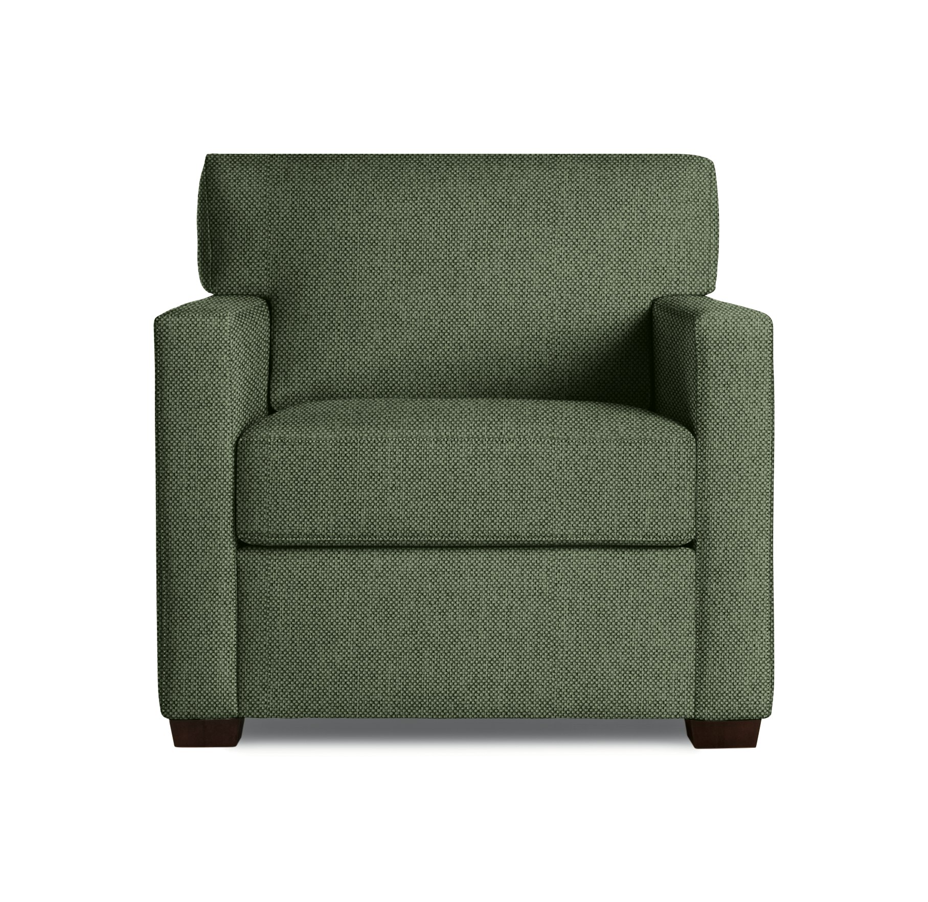 A Vesper Armchair in Genus Viewed from the front.
