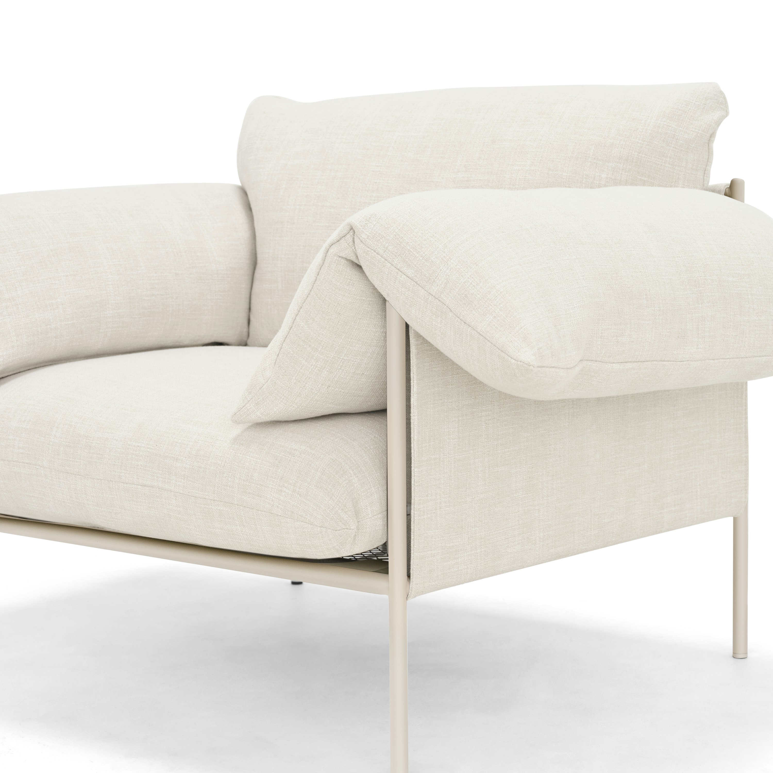 Alva Occasional Chair Nougat Frame Byron Oyster