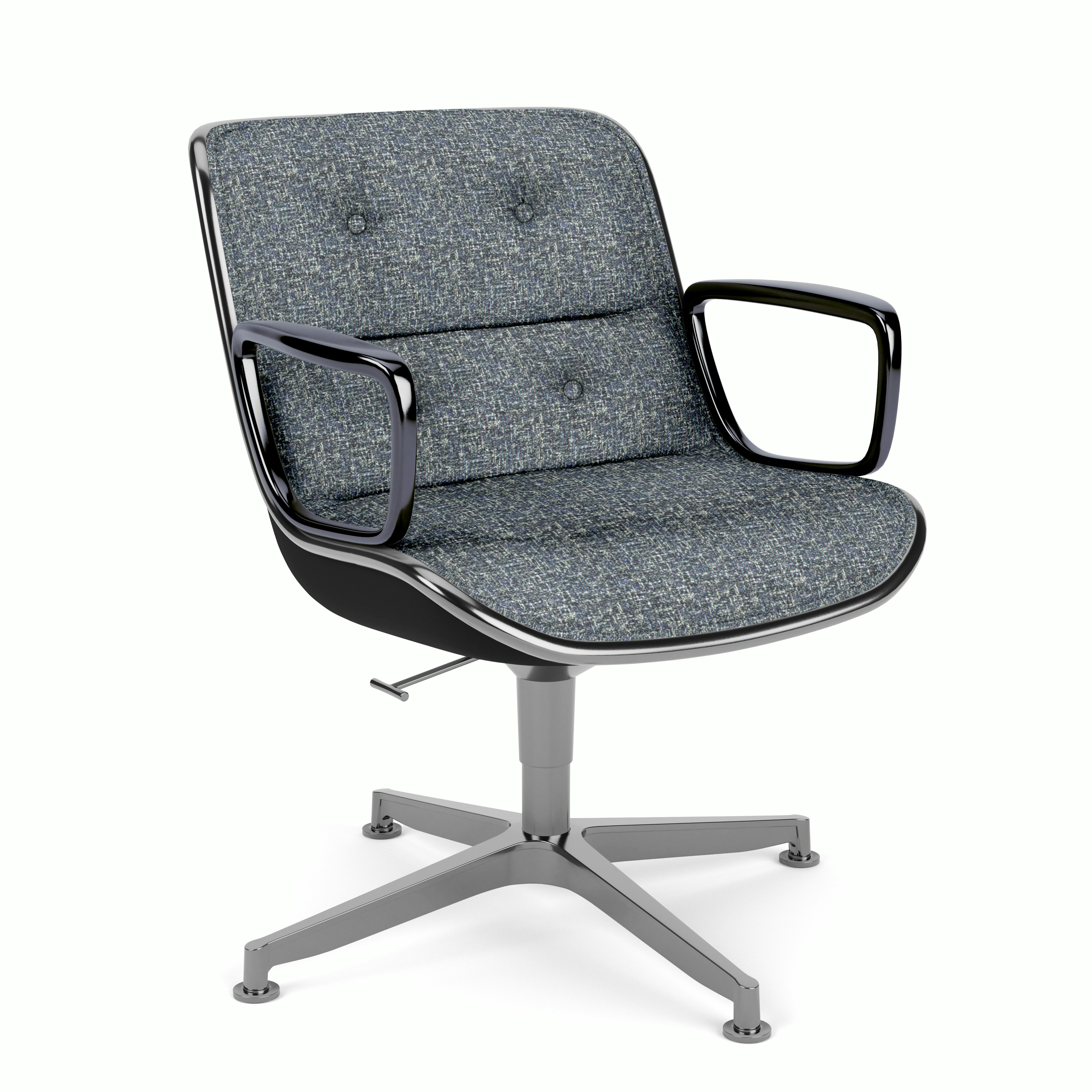 Pollock Executive Armchair - 4 Star,  Polished Aluminum,  Rebel,  Tourmaline