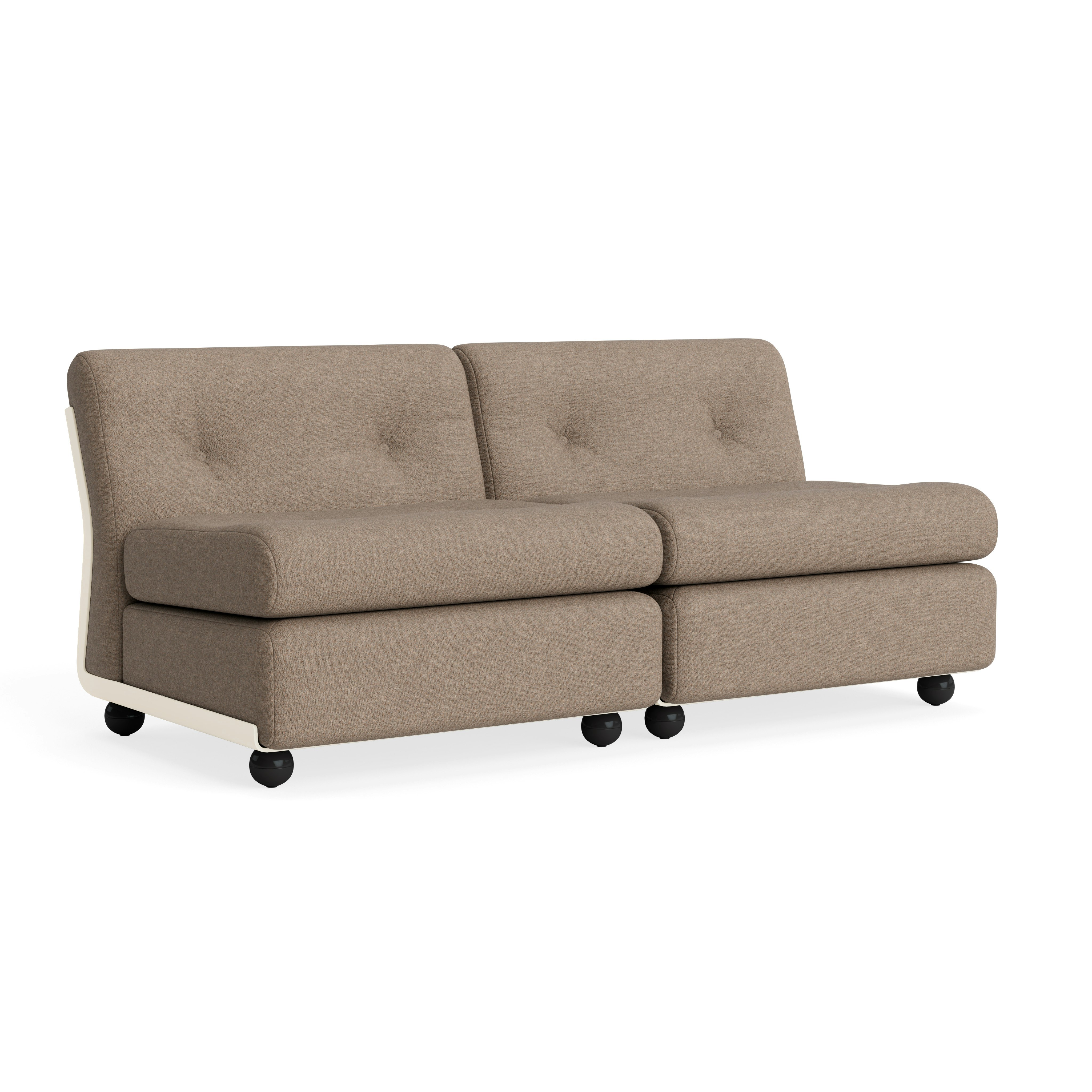 Amanta Sofa - Two Seater, Pecora, Light Brown, Cream Beige
