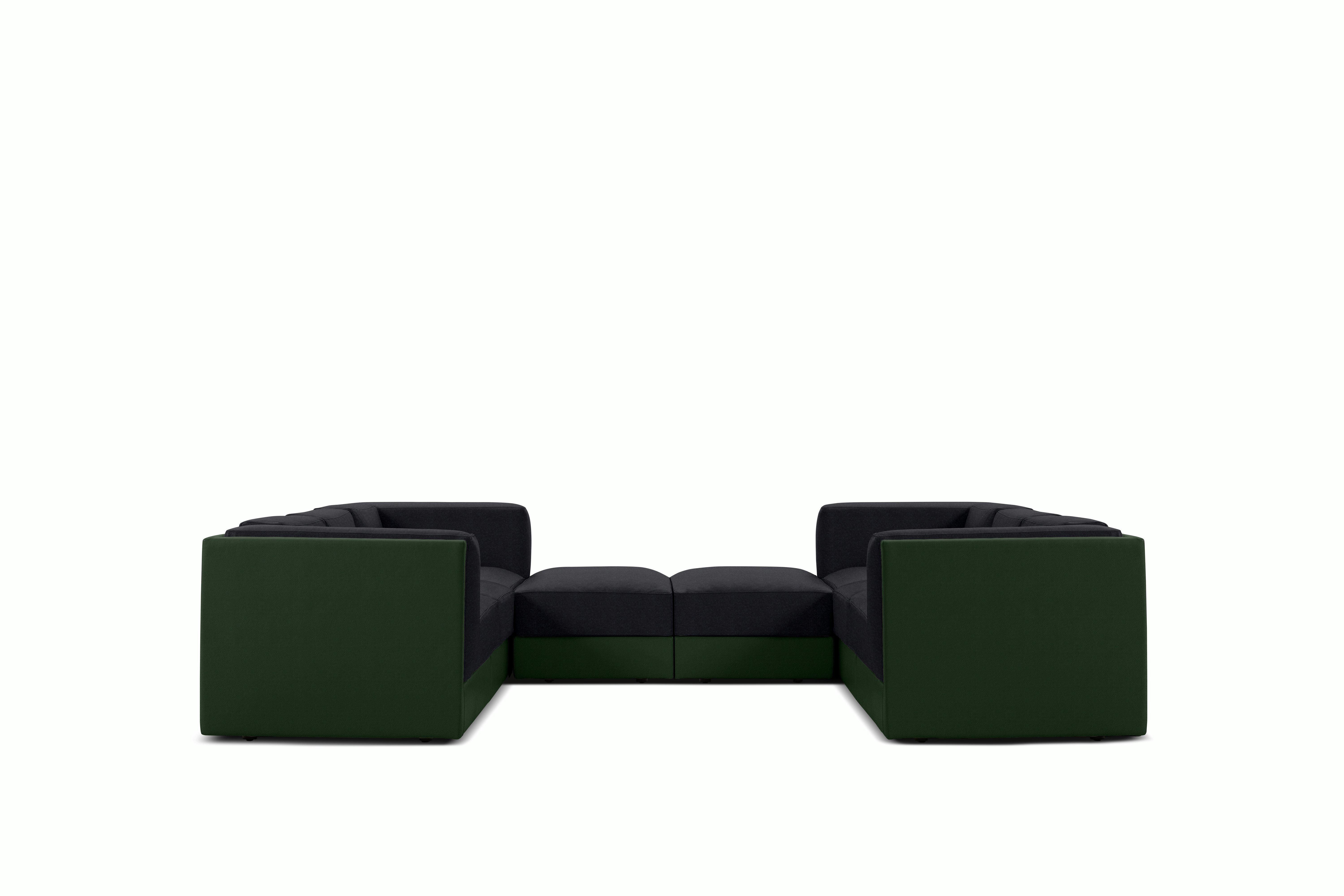 Symme U-Sectional - Leather Frame,  Prone Leather,  Vine,  Pecora,  Dark Navy
