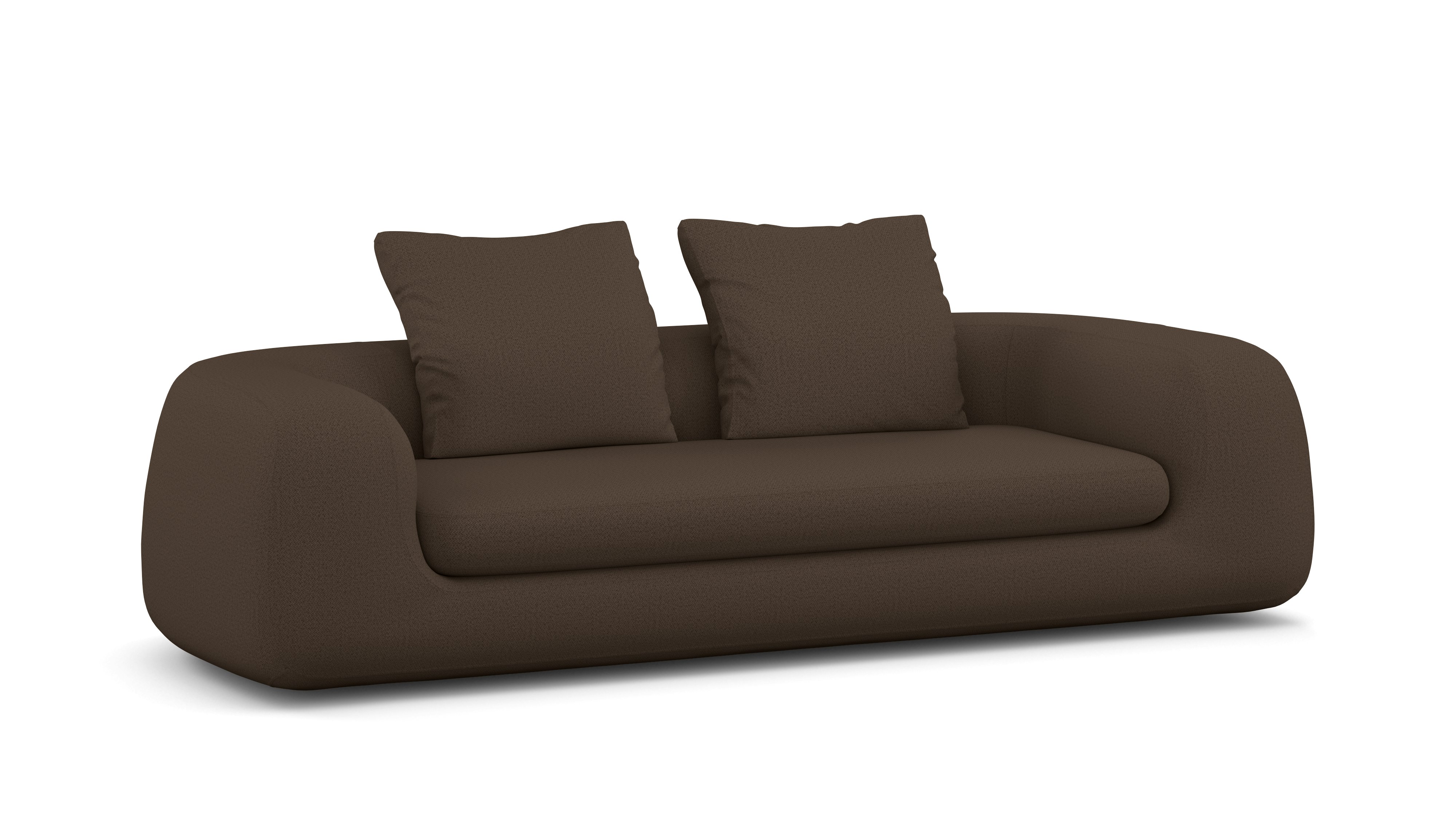 A Atlason Americano Sofa in Chocolate viewed from an angle.
