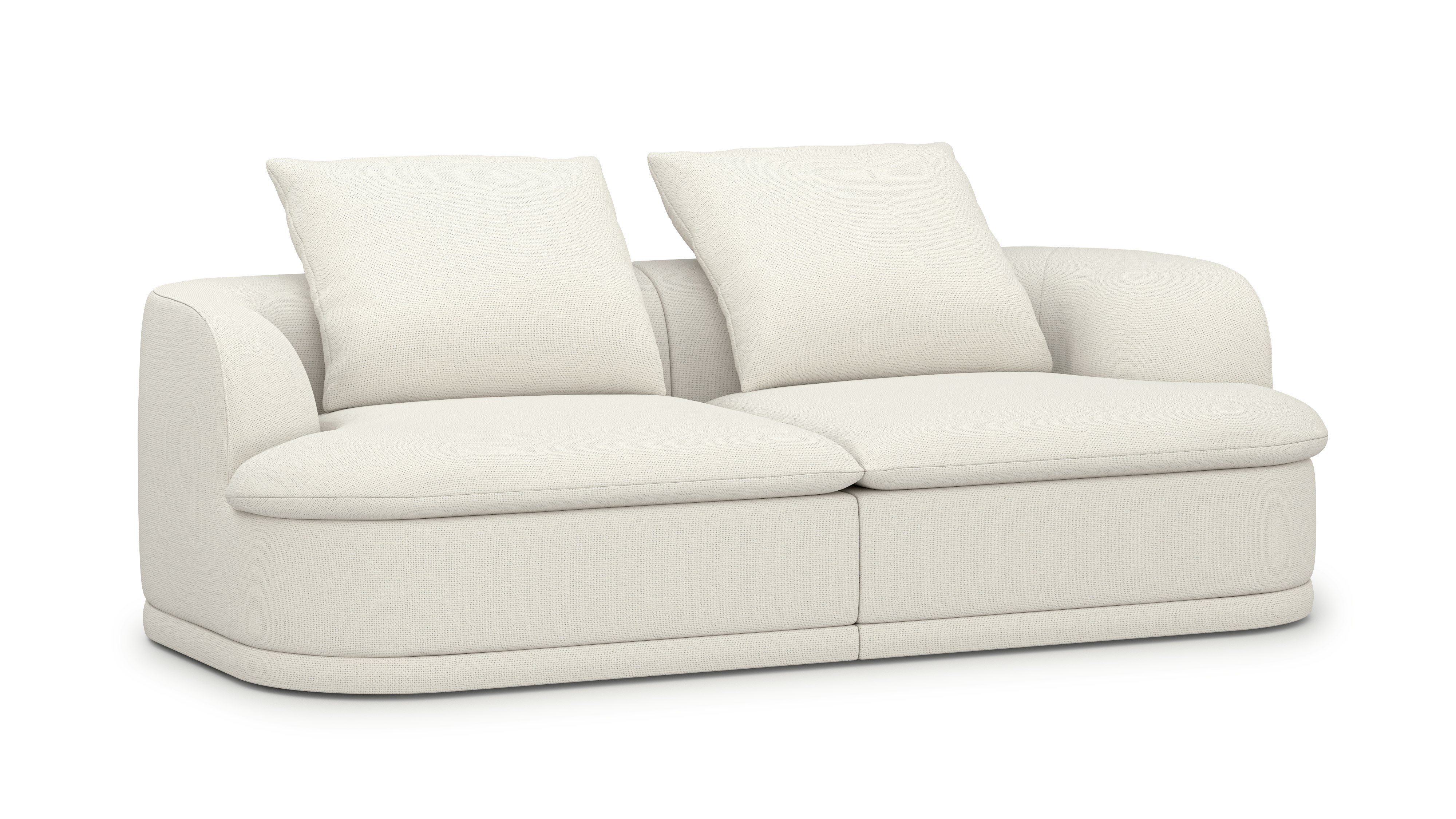 A Atlason Composed Modular Sofa in Ecru viewed from an angle