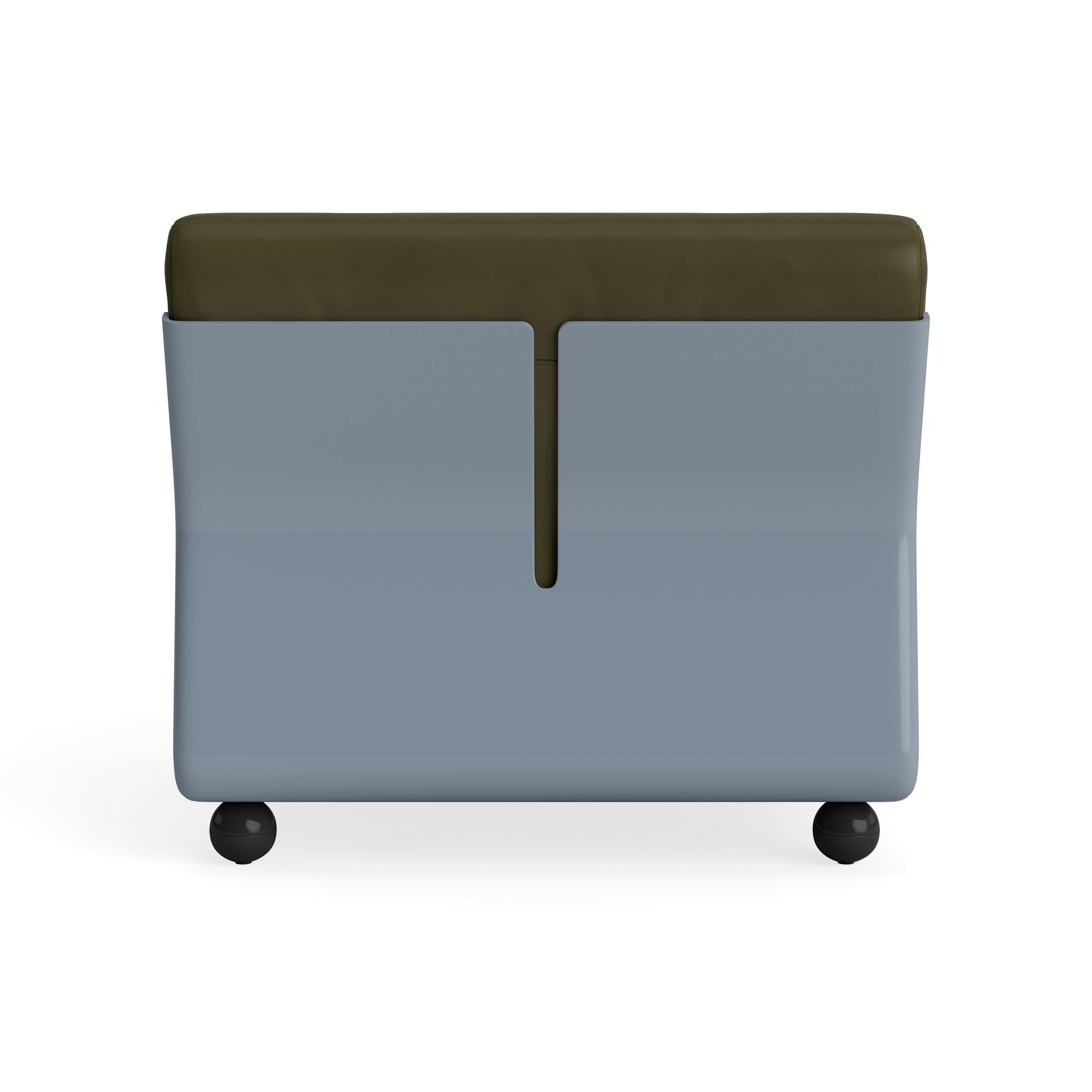 Amanta Chair - Sense Leather, Forest Green, Frost Blue