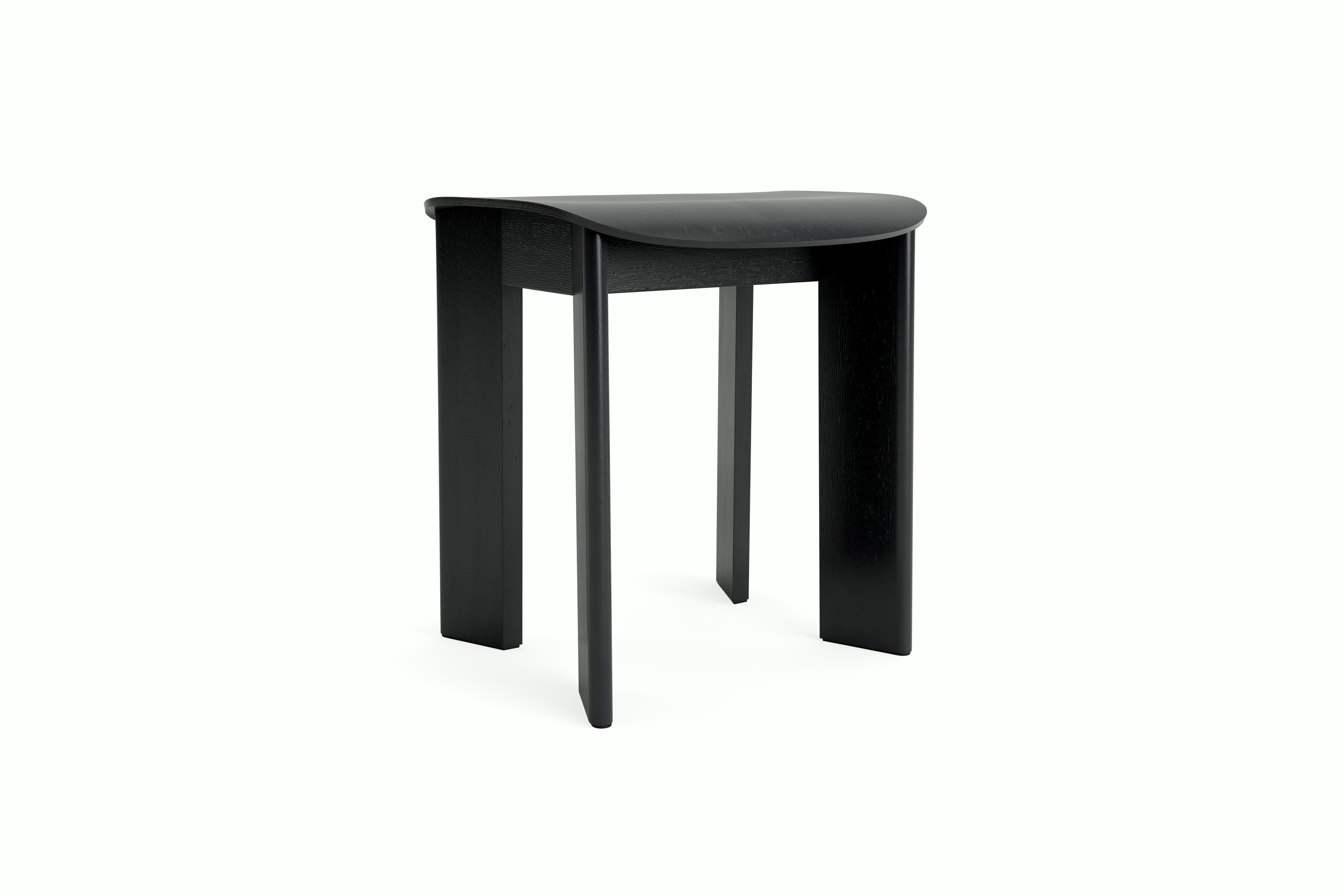Chisel stool in black oak