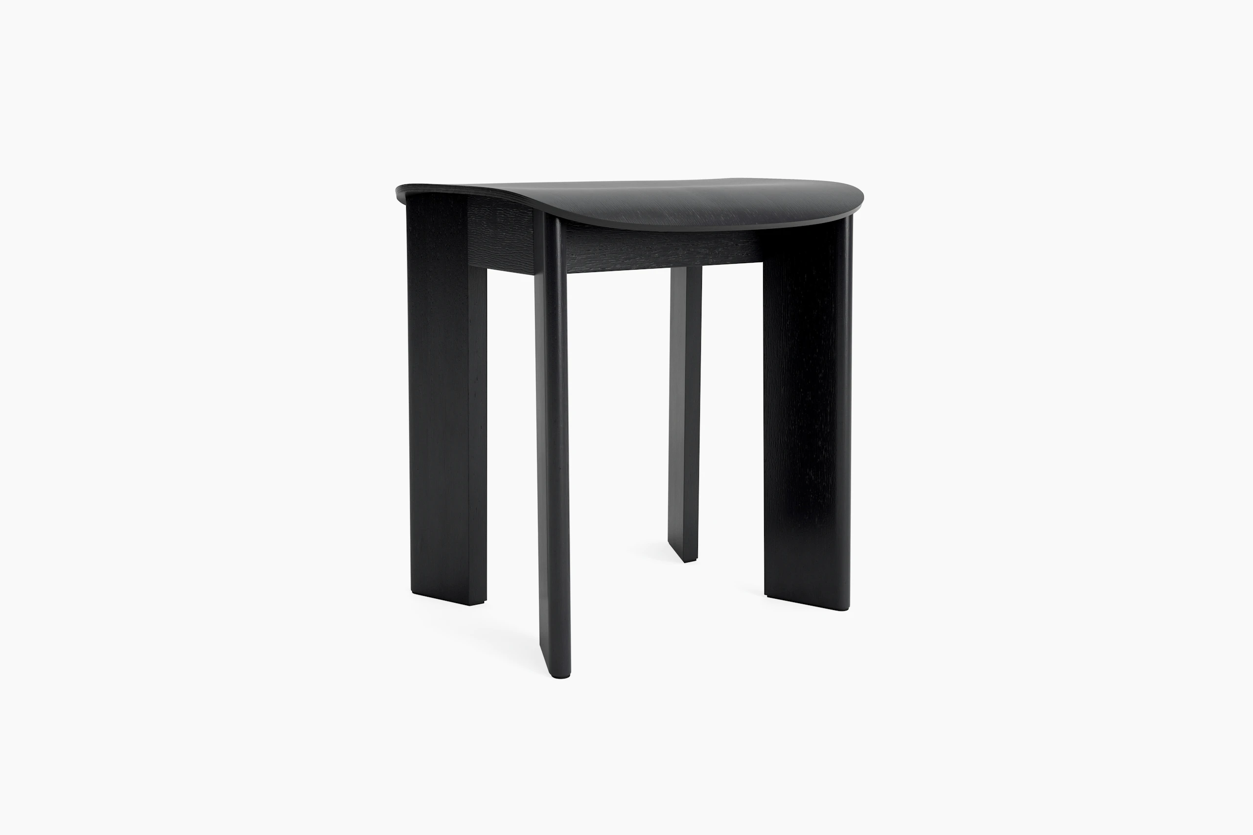 Chisel stool in black oak